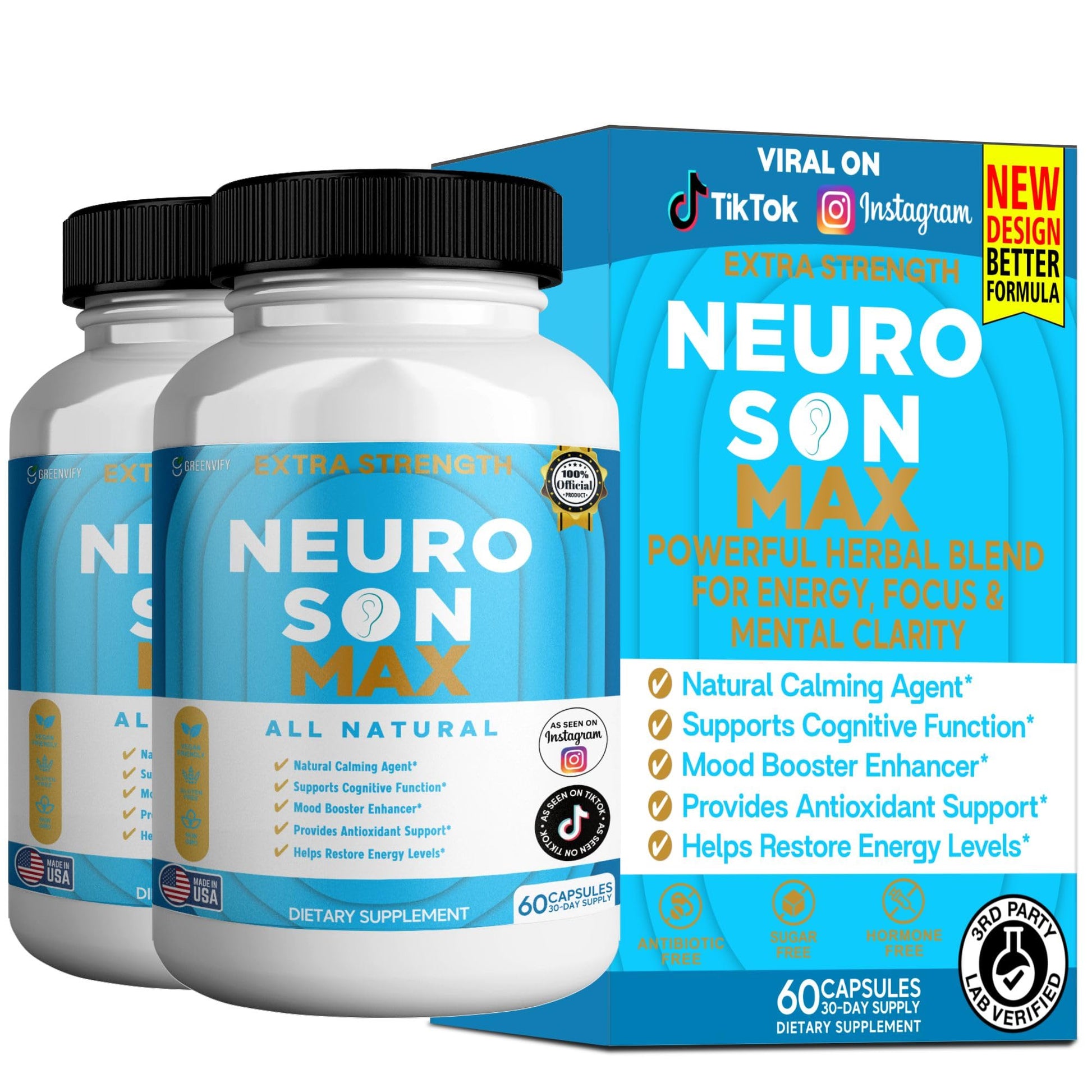 GREENVIFY Neuro Son Max Extra Strength Capsule 60 Capsules