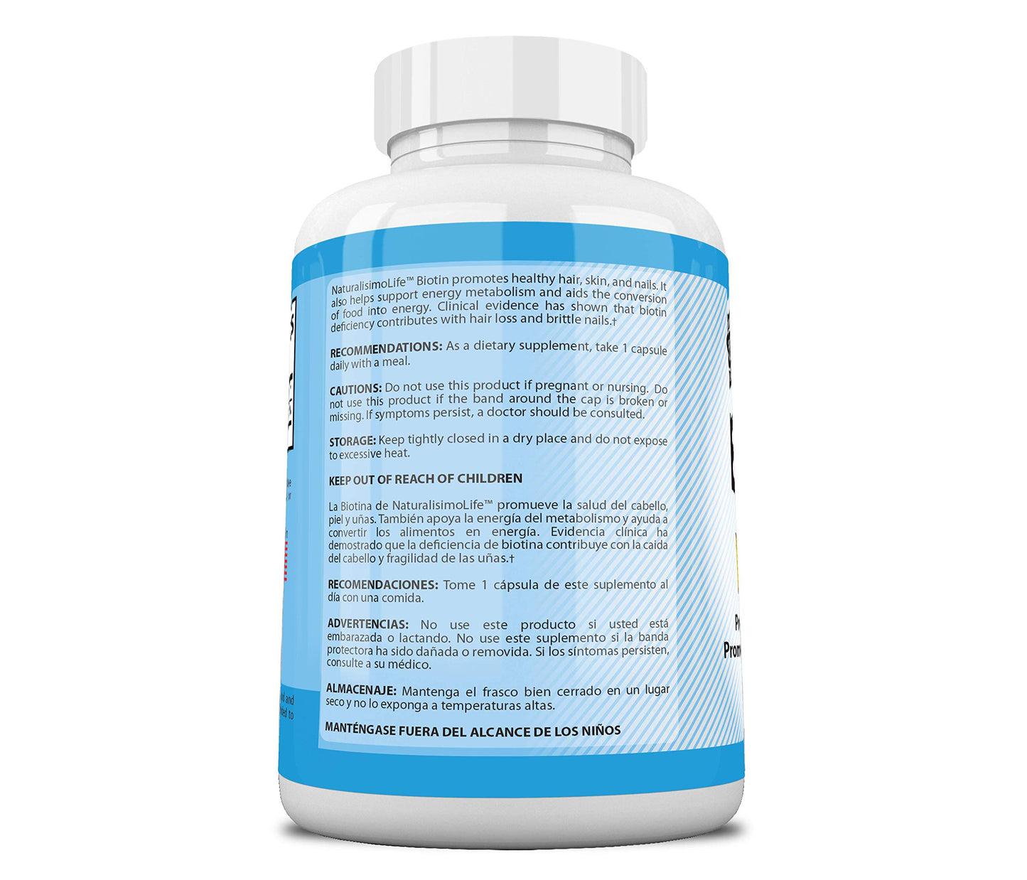 Decatela Biotin 10,000 mcg High Potency - Natural Hair, Skin, Nail & Metabolism Capsules, 120 Count