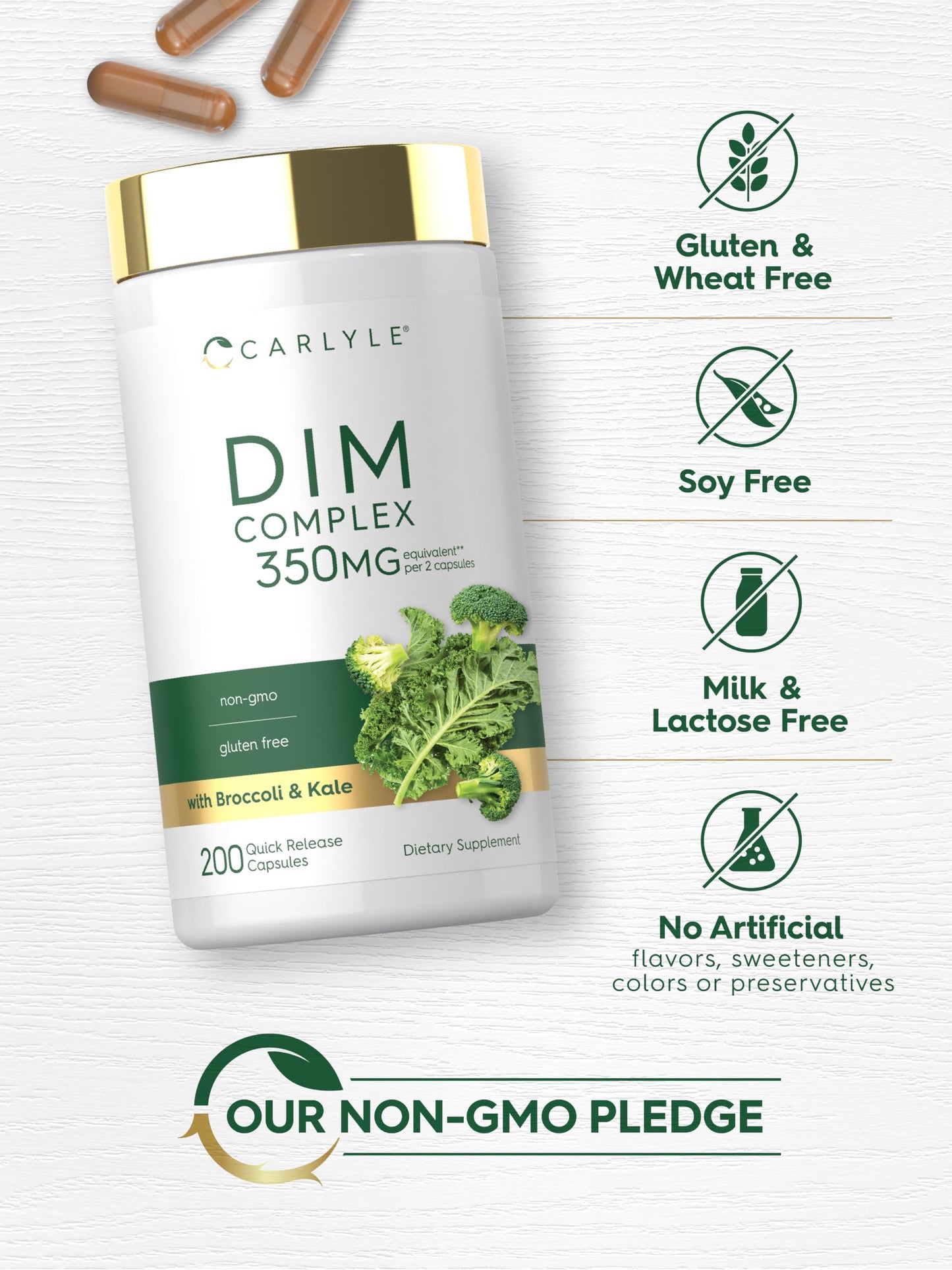 Carlyle DIM Supplement for Women & Men Capsule 200 Count