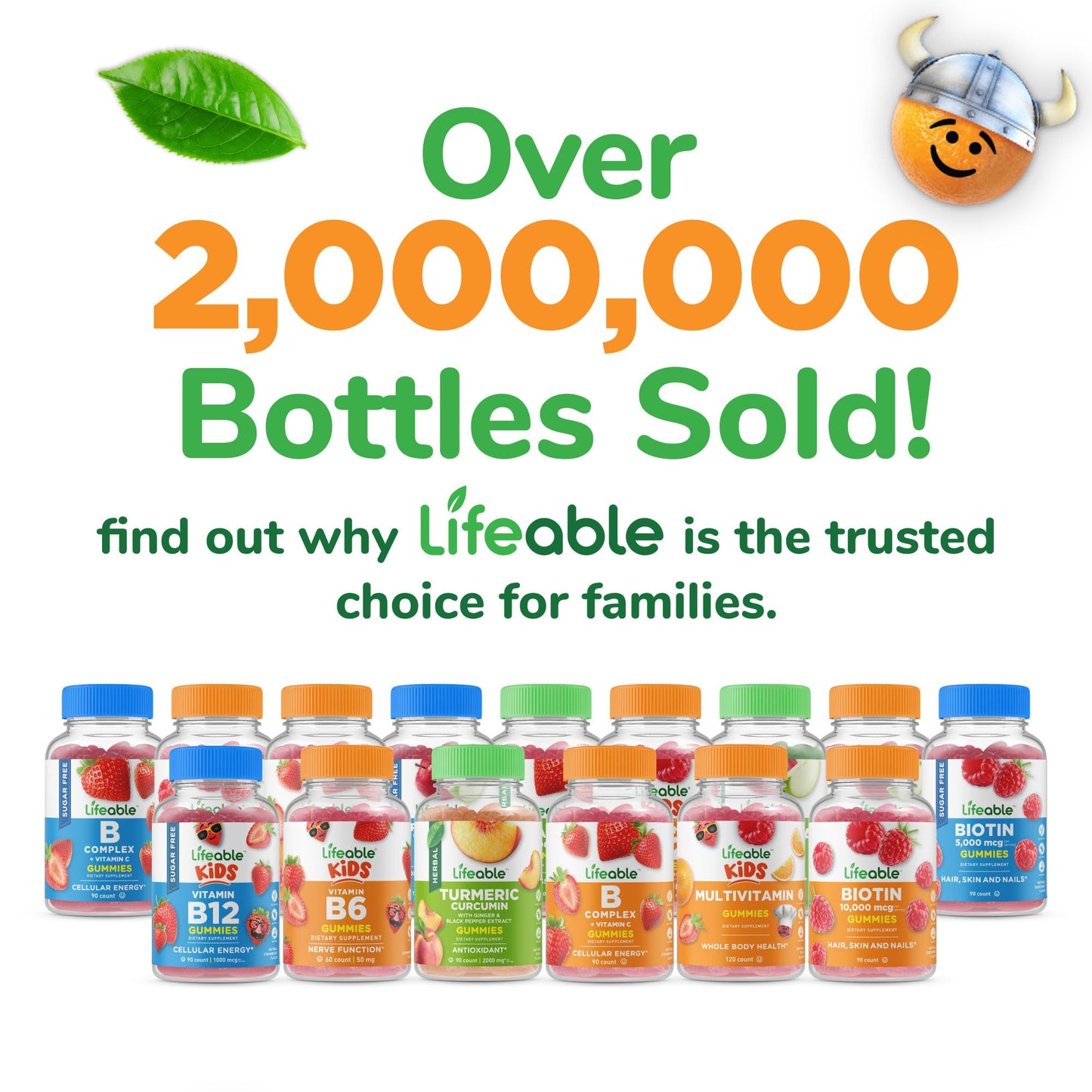 Lifeable Sugar Free Biotin Gummies for Kids, 90 Gummies