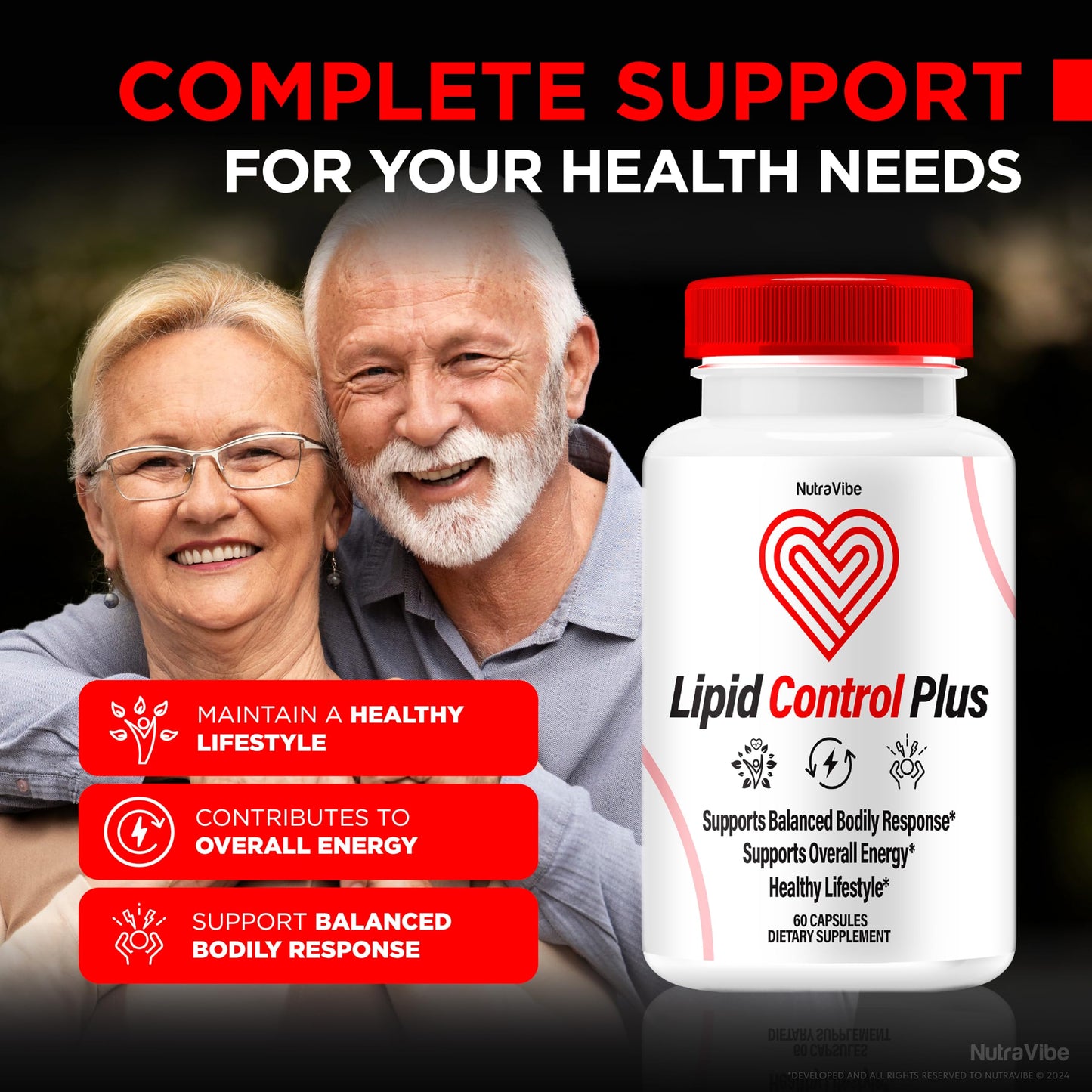 NutraVibe Lipid Control Plus Capsules, 60 Count