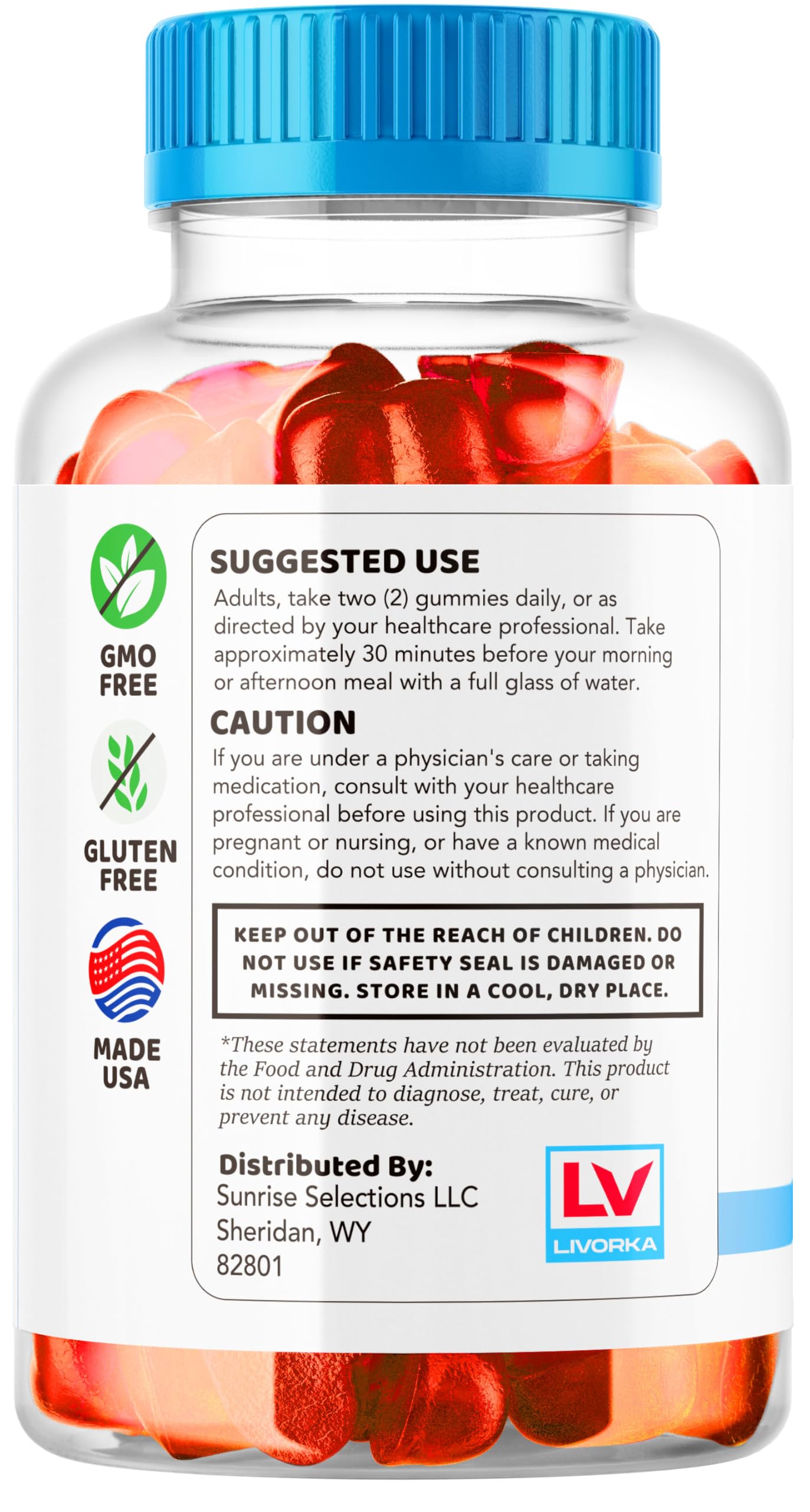 LIVORKA BioZenetics ACV Gummies, 60 Count