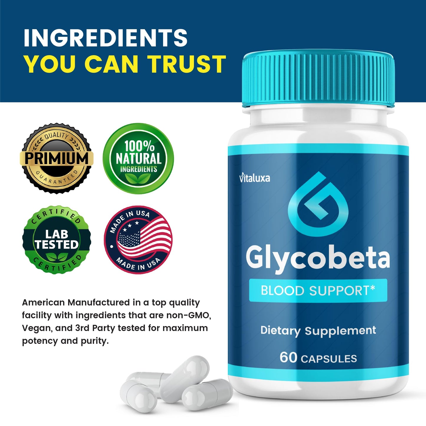 Vitaluxa Glycobeta 60 Capsules