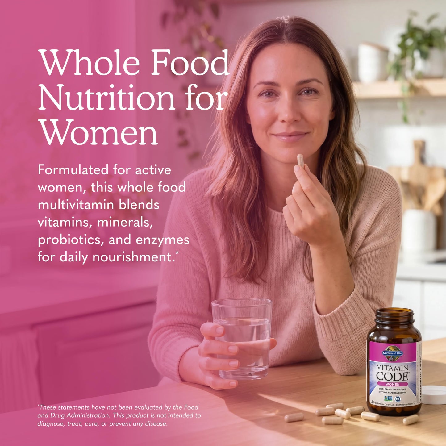 Garden of Life Vitamin Code Women's Multivitamin with Iron and Folate 120 Capsules