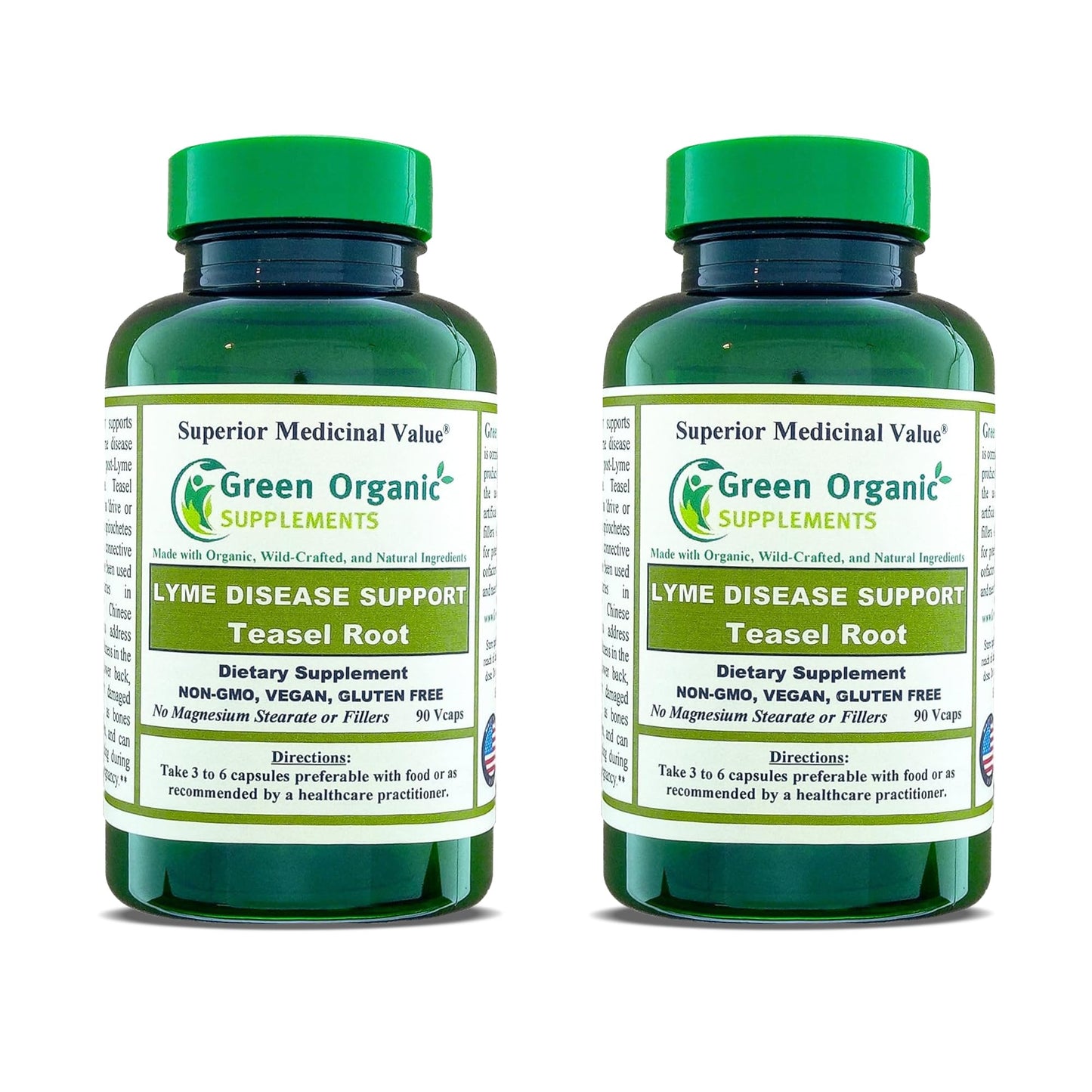 Green Organic Supplements Lyme Disease Teasel Root Capsules, 180