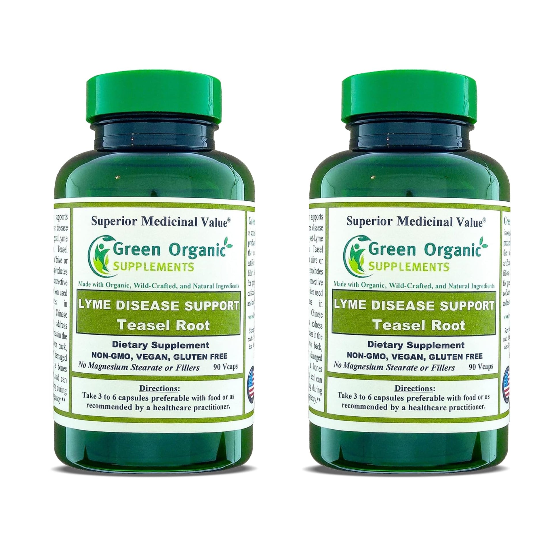 Green Organic Supplements Lyme Disease Teasel Root Capsules, 180