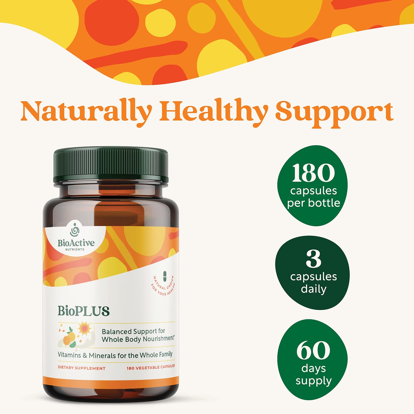 BIOACTIVE NUTRIENTS BioPlus Multivitamin Multimineral Capsules 180