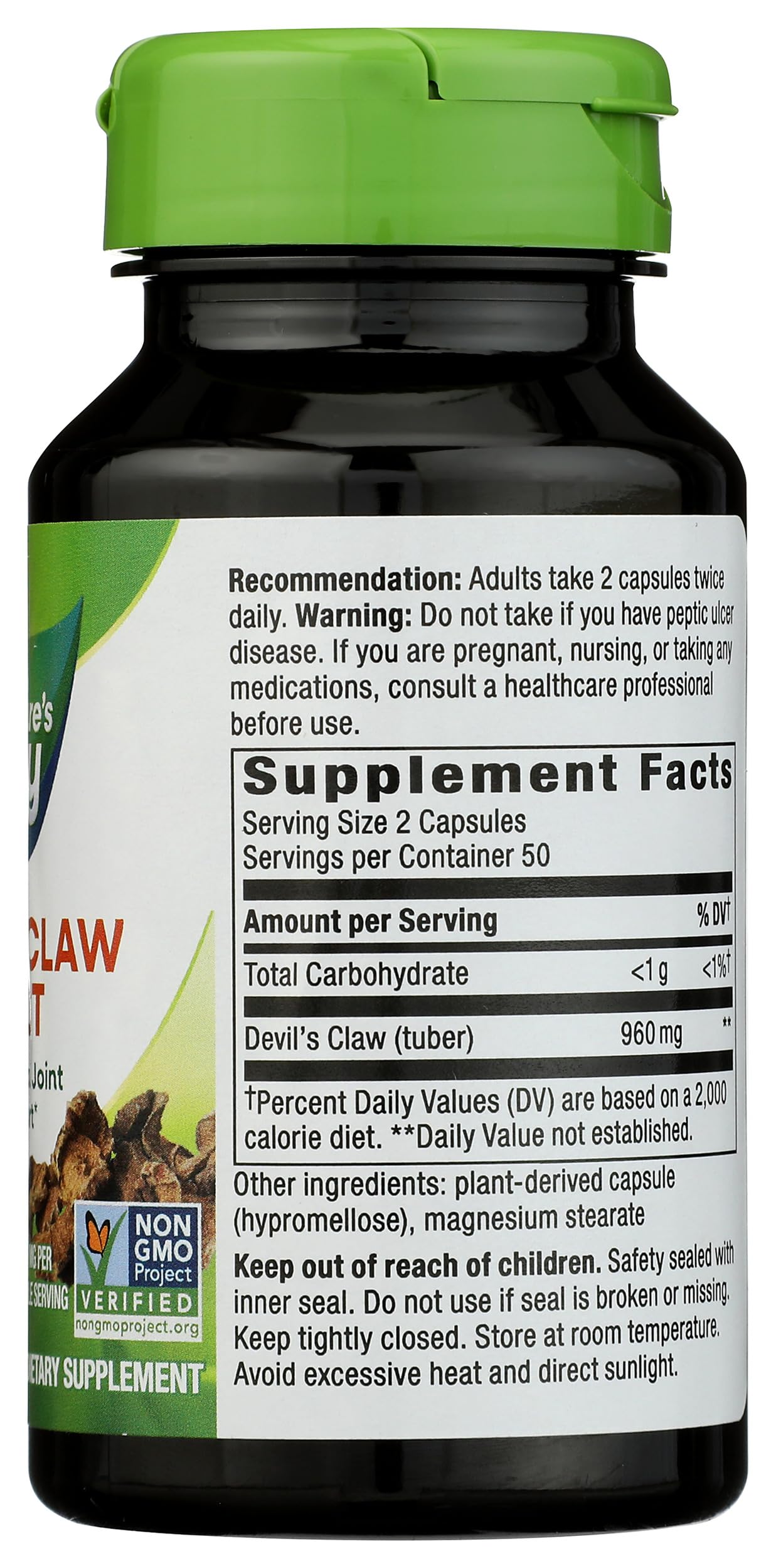 Nature's Way Devil's Claw Root Capsule, 100 Count