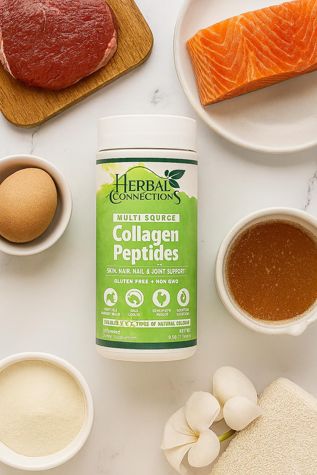 Herbal Connections Collagen Peptides Powder 8.68 Ounce