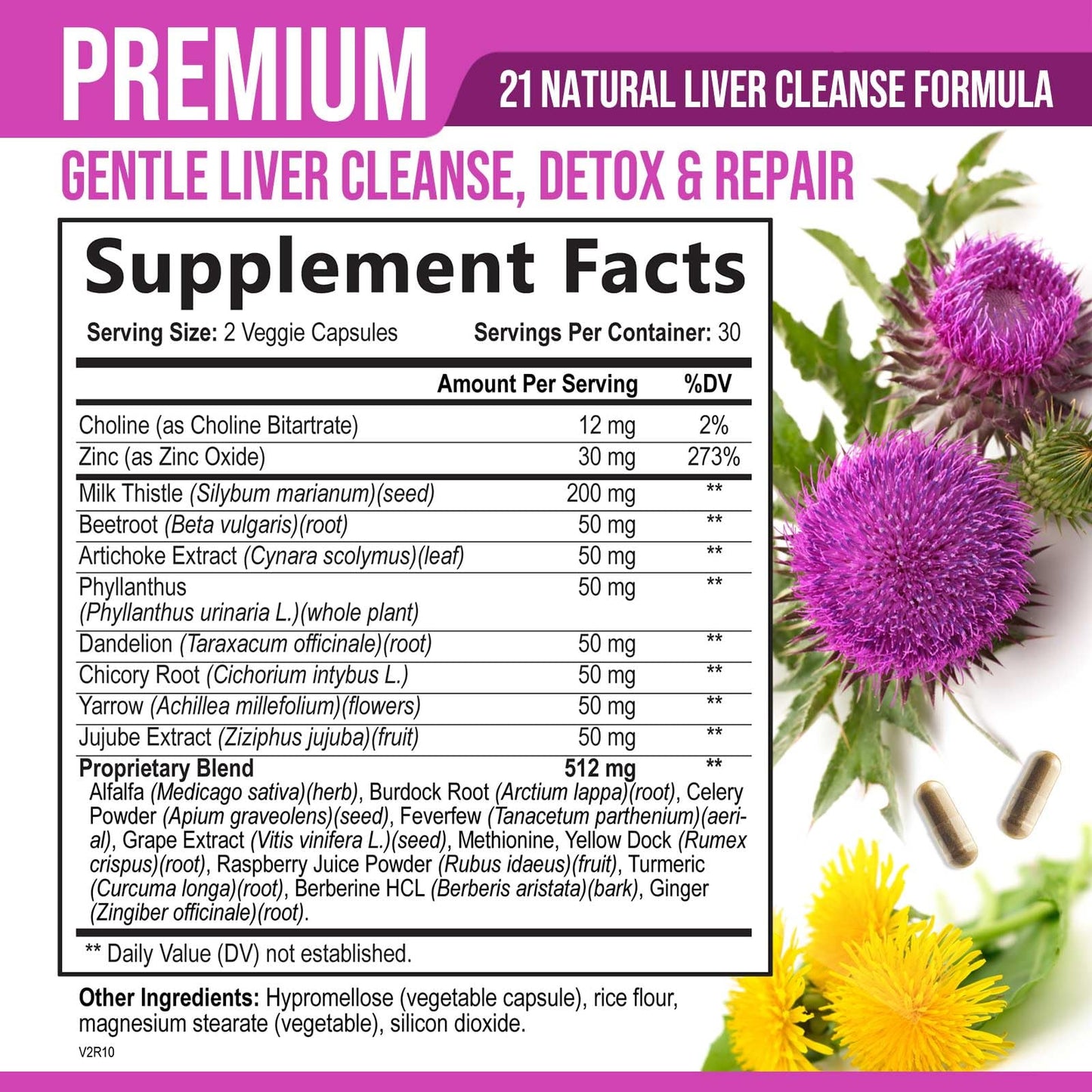 Nature's Nutrition Liver Cleanse Detox & Repair Formula - 20-in-1 Advanced Liver Support Capsules, 60 Count