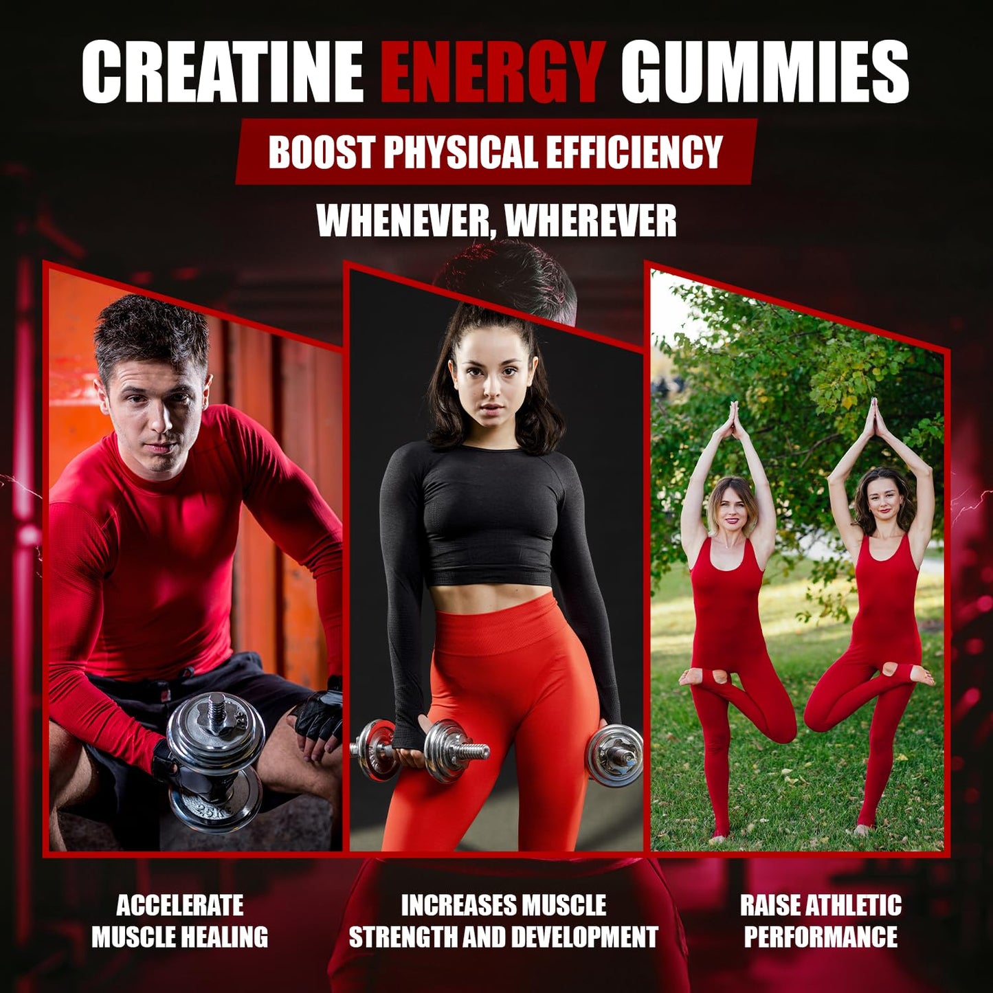 Novure Creatine Monohydrate Gummies 5000mg – Advanced Muscle & Focus Blend with Alpha GPC, B12 & Taurine – Vegan, Sugar-Free, Blueberry & Raspberry Flavors – Made in USA, 120 Gummies