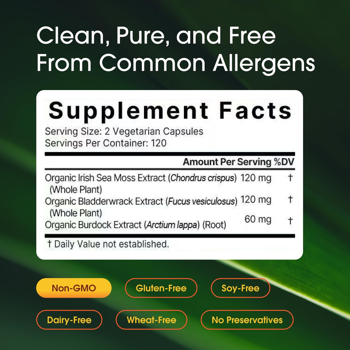 NatureBell 3-in-1 Sea Moss Capsules, 240 Count