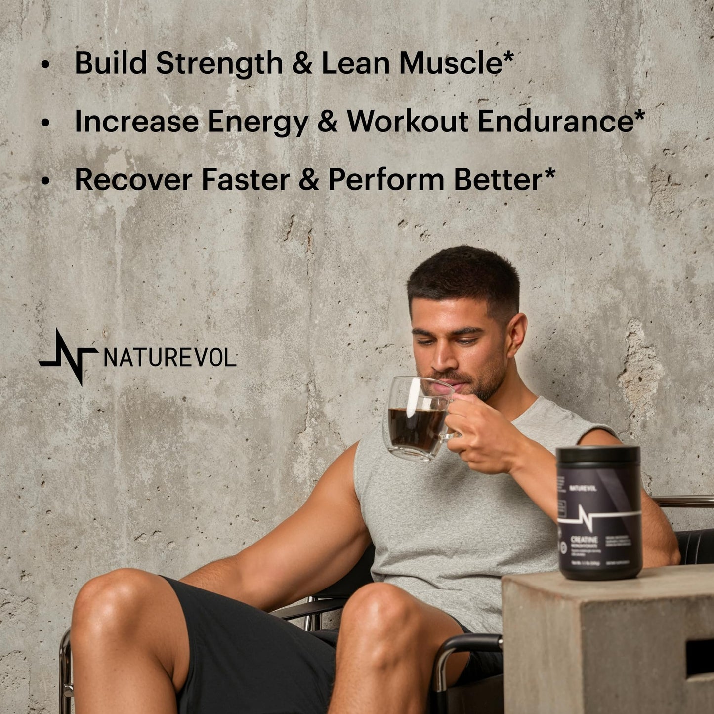 Naturevol Creatine Monohydrate Powder 1.1 Pound