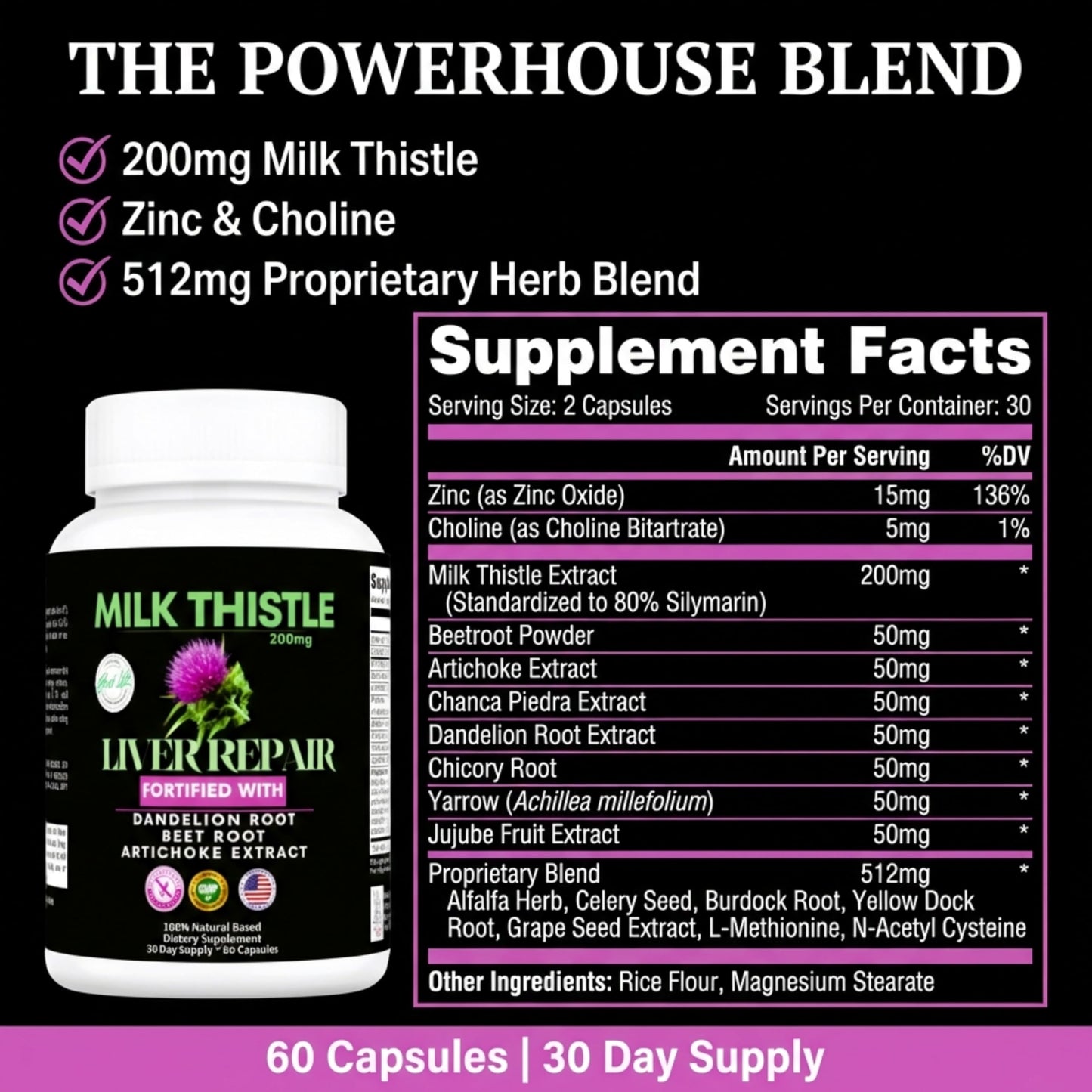 THIS LITTLE HOUSE OF MINE Milk Thistle Liver Support Capsule, 60 Count