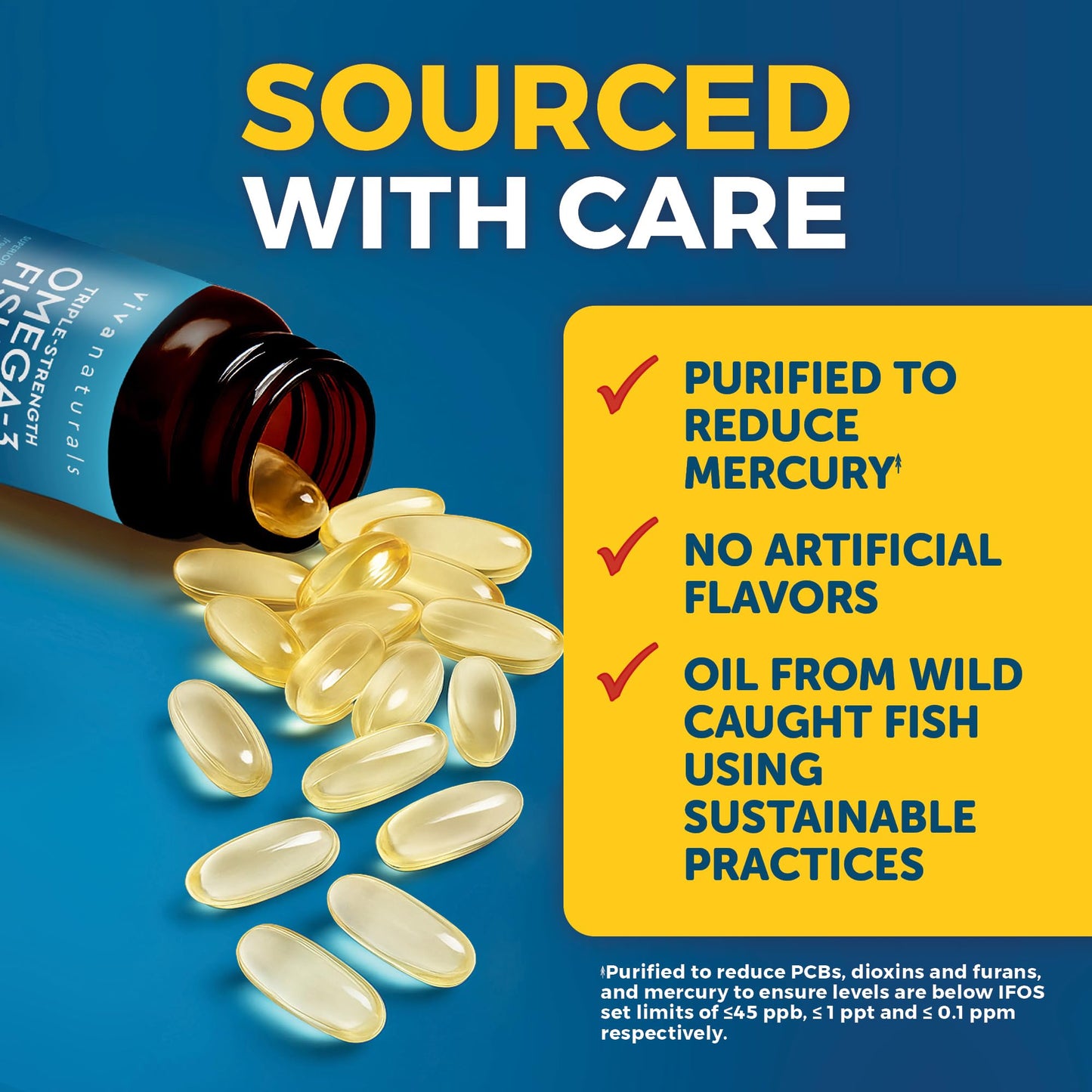 Viva Naturals Triple Strength Omega-3 Fish Oil Softgels, 90 Count