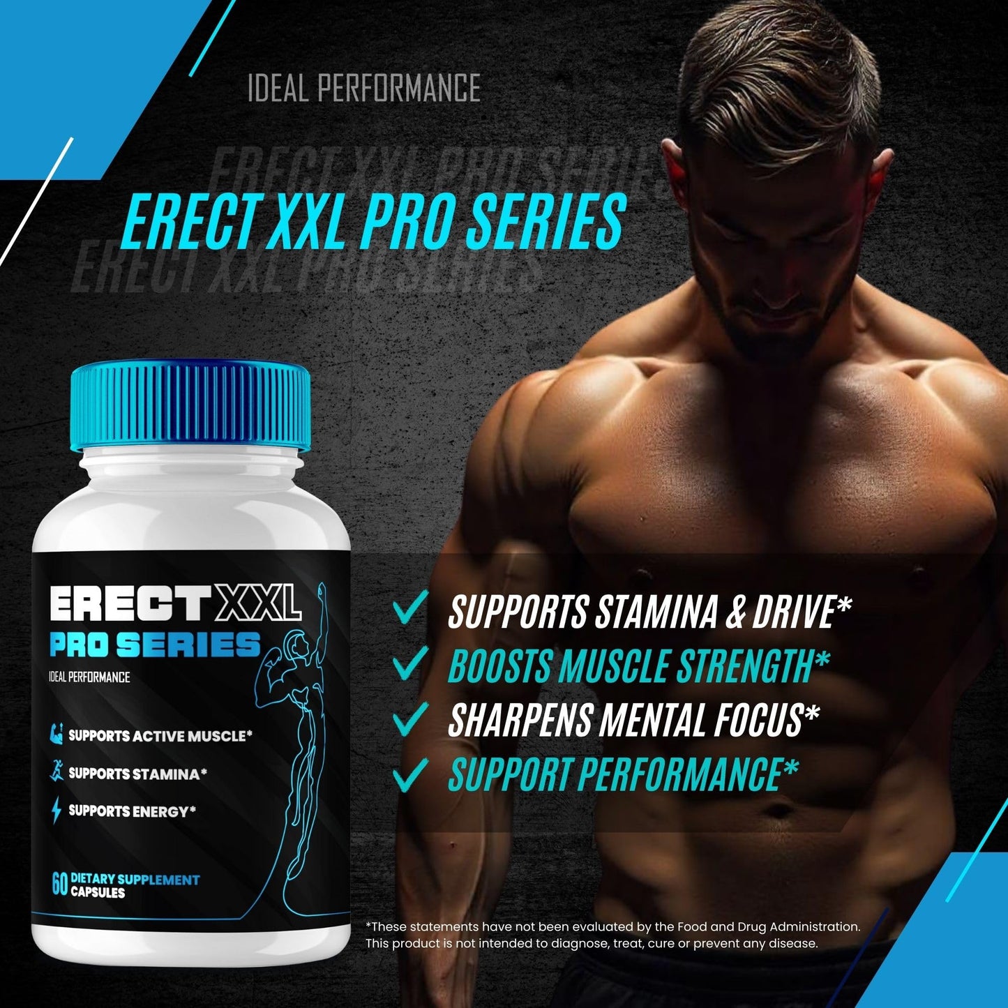 IDEAL PERFORMANCE Erect XXL Pro Series Capsules, 180 Count