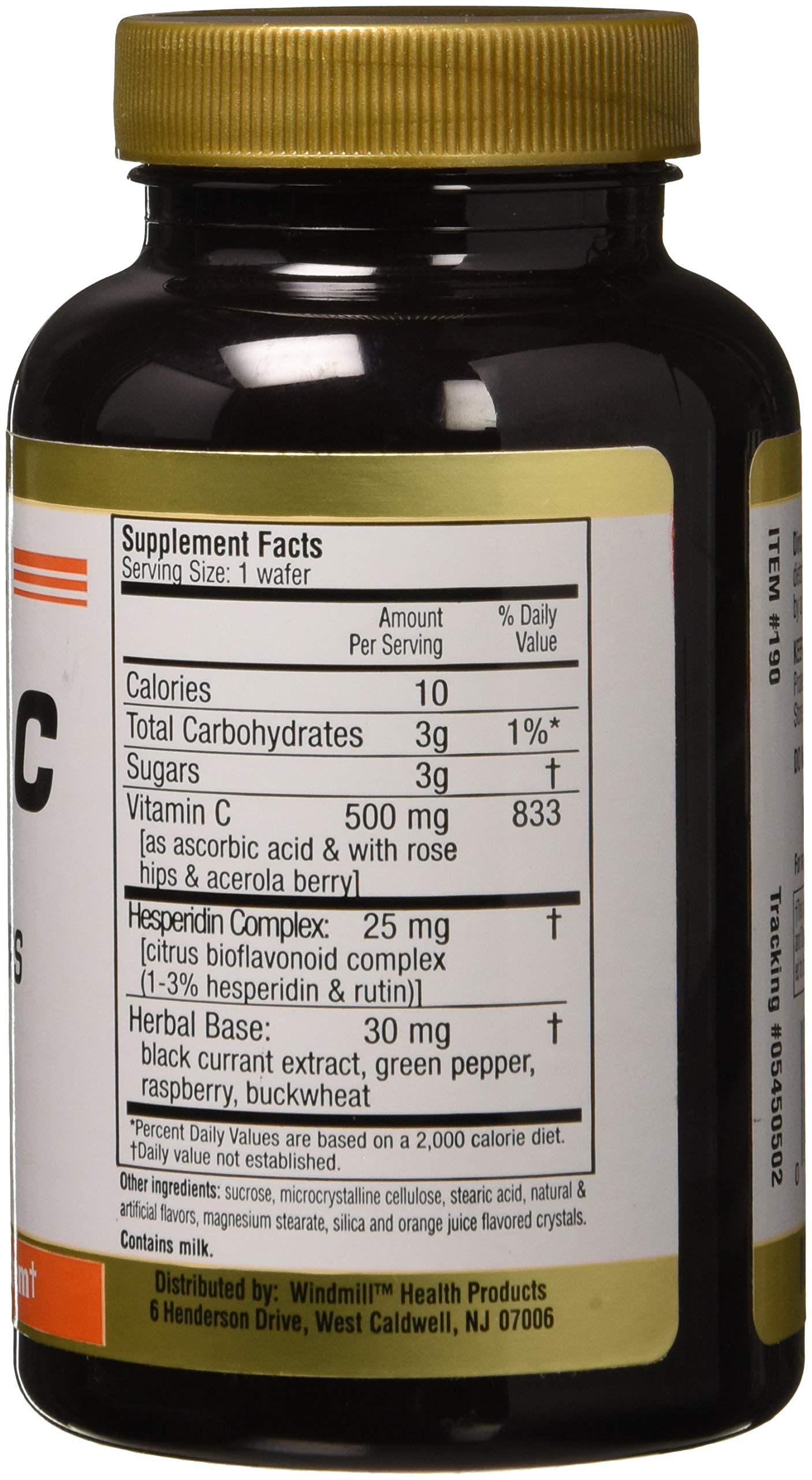 Windmill Vitamin C 500 mg Dietary Supplement Tablets and Wafers, 50 Count