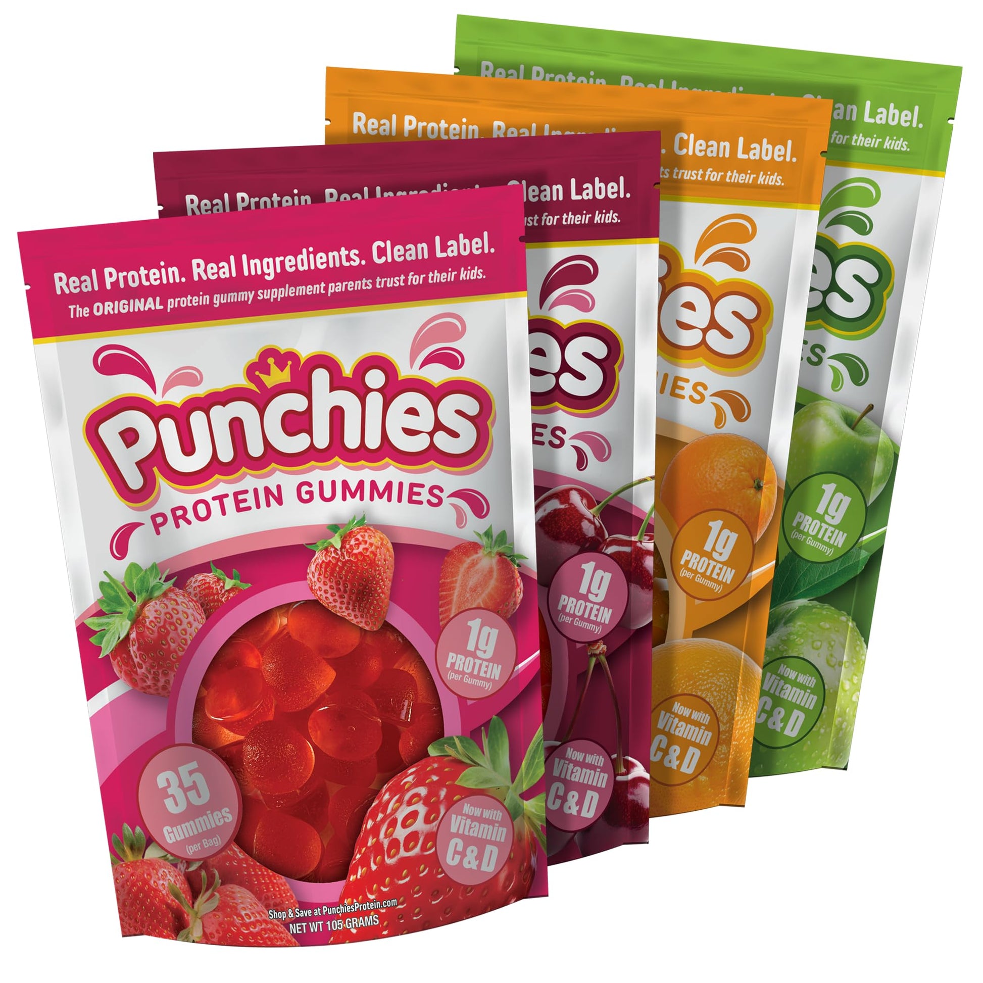 Punchies Protein Gummies for Kids Gummy 140 Count