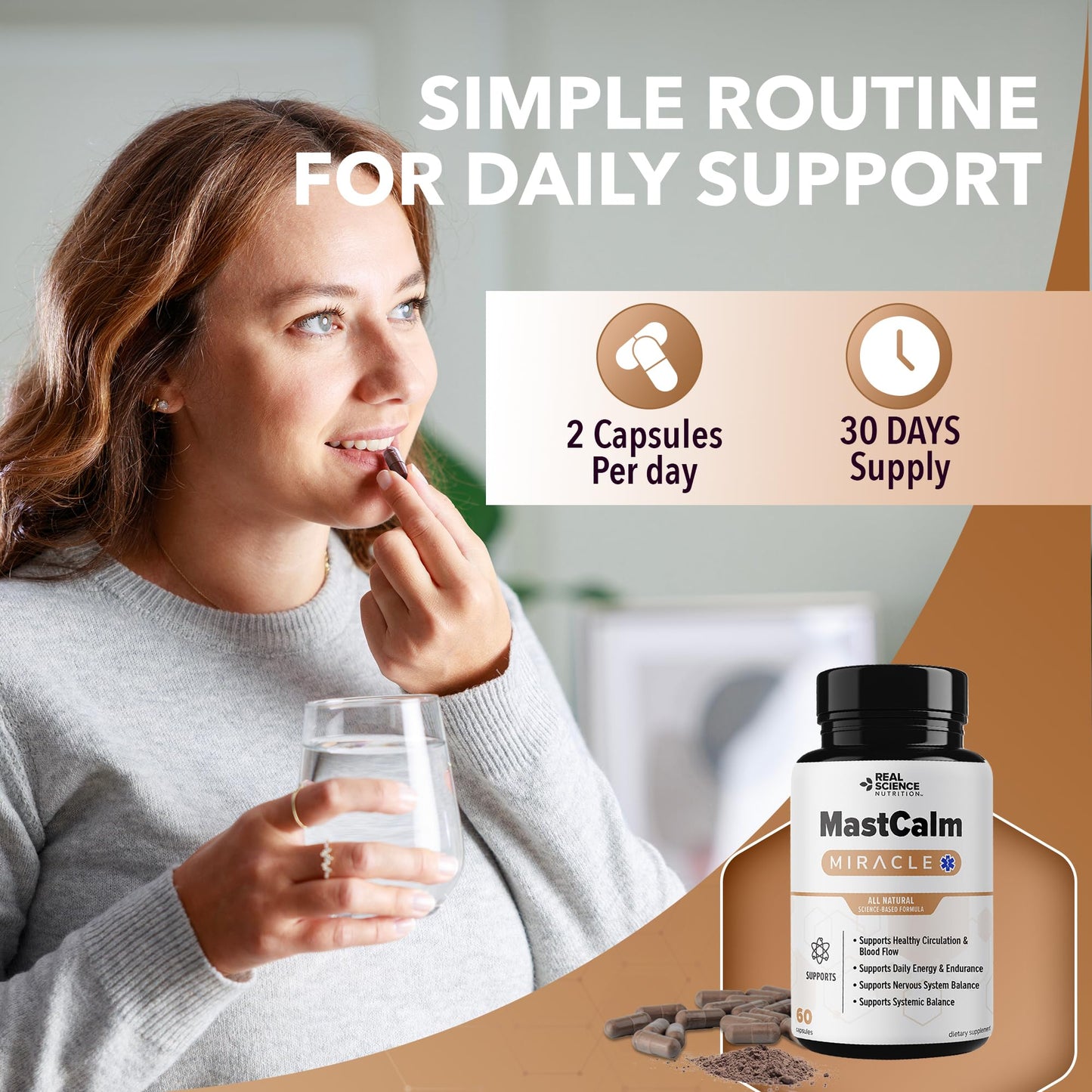 Real Science Nutrition MastCalm 60 Capsules