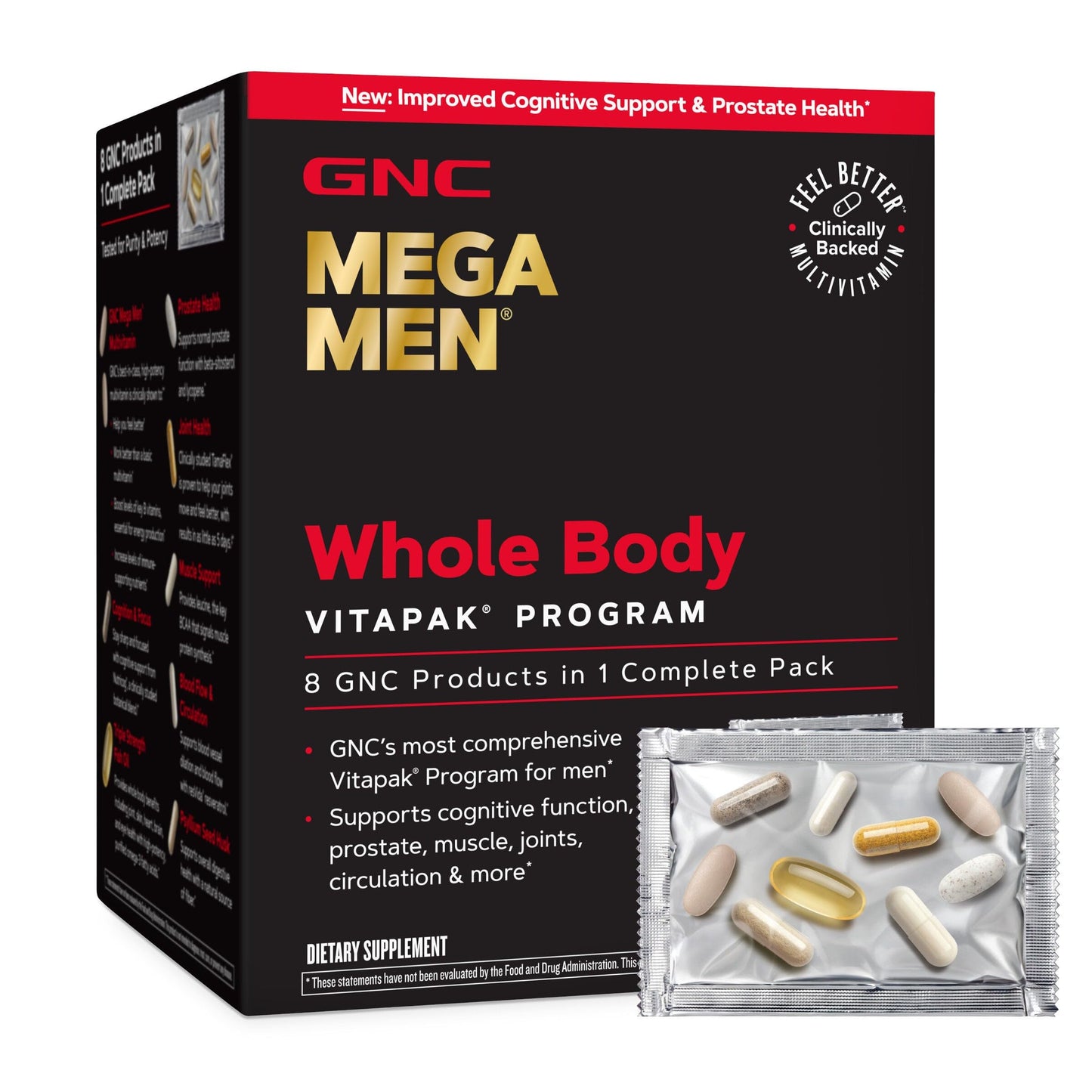 GNC Mega Men Whole Body Ultra Premium Vitapak Program Tablets 30 Count