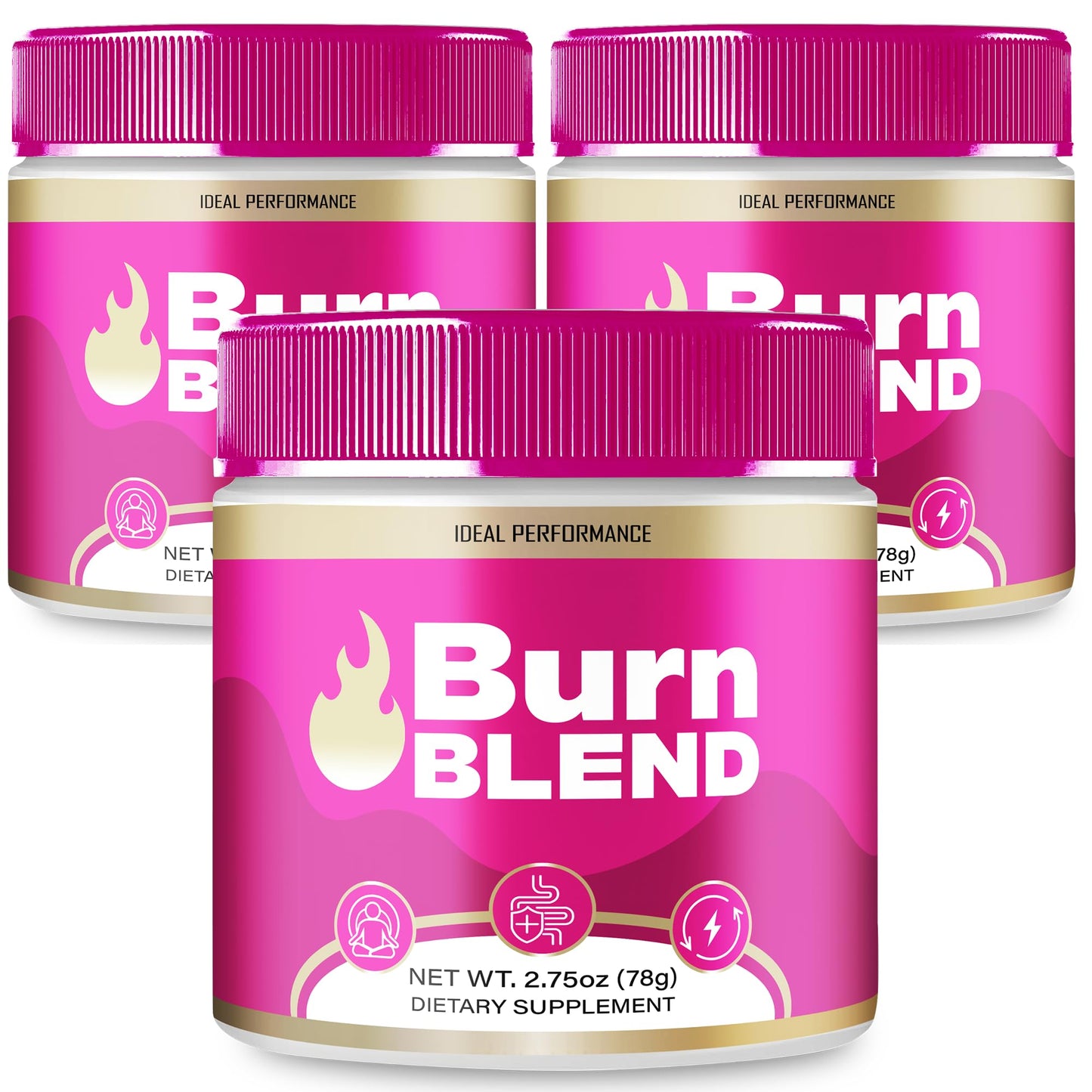 IDEAL PERFORMANCE Burn Blend Powder 8.25 oz (Pack of 3)