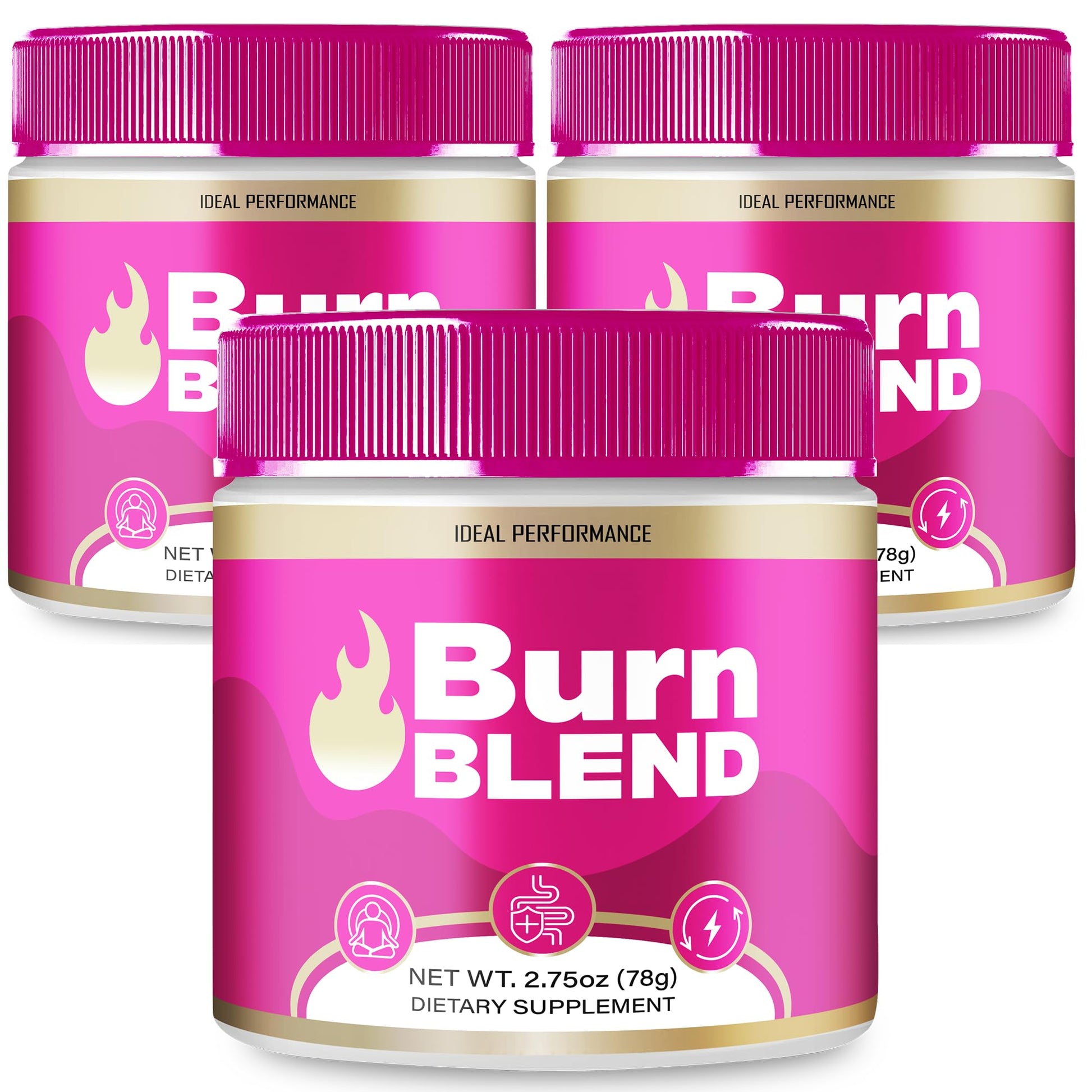 IDEAL PERFORMANCE Burn Blend Powder 8.25 oz (Pack of 3)