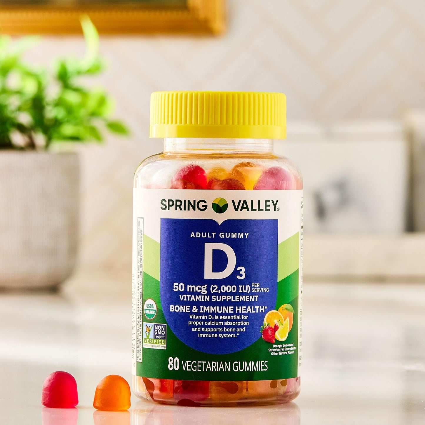 BASKETGOODS Vitamin D3 Gummies 80 Count