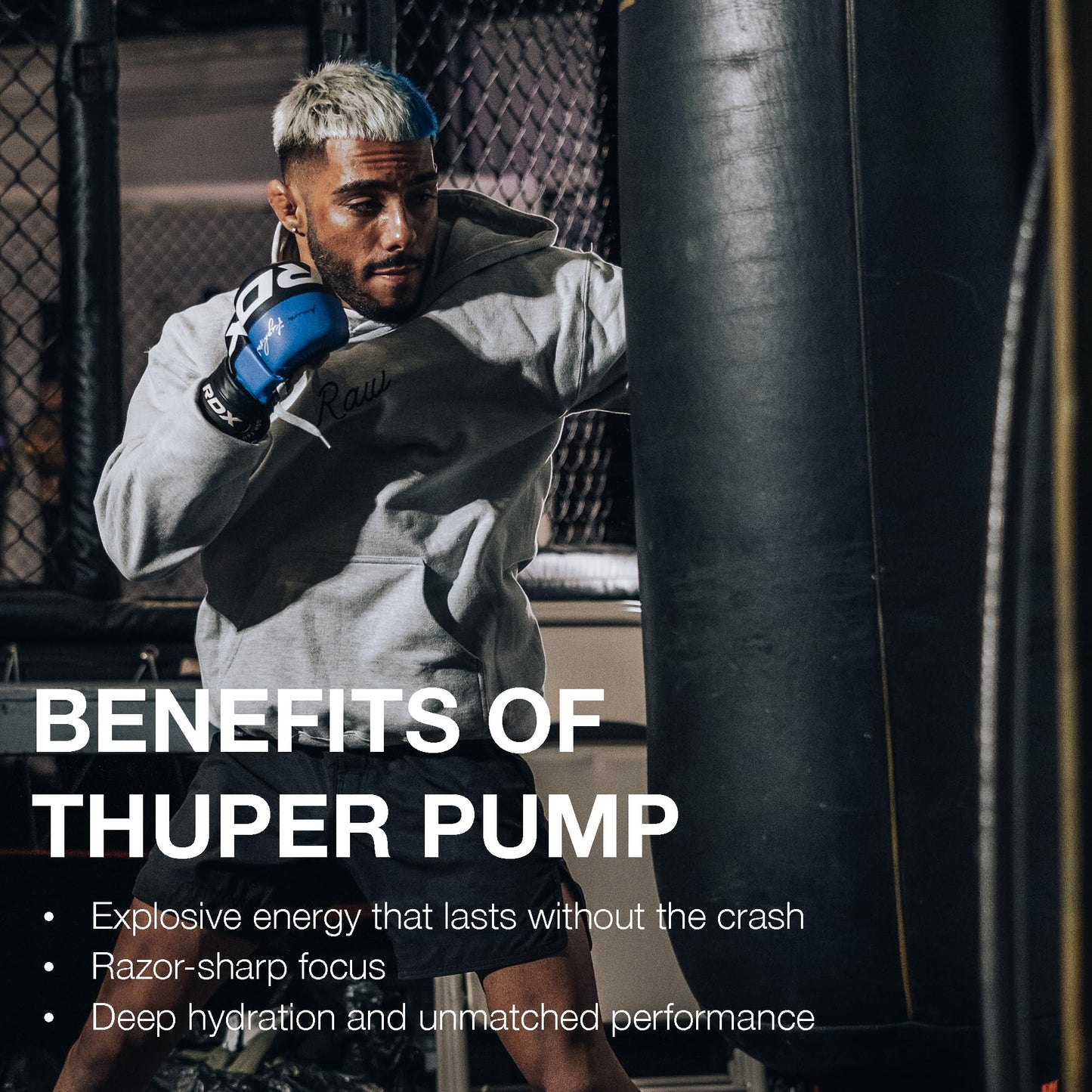 RAW Thuper Pump Stim Free Pre Workout Powder, 20 Servings