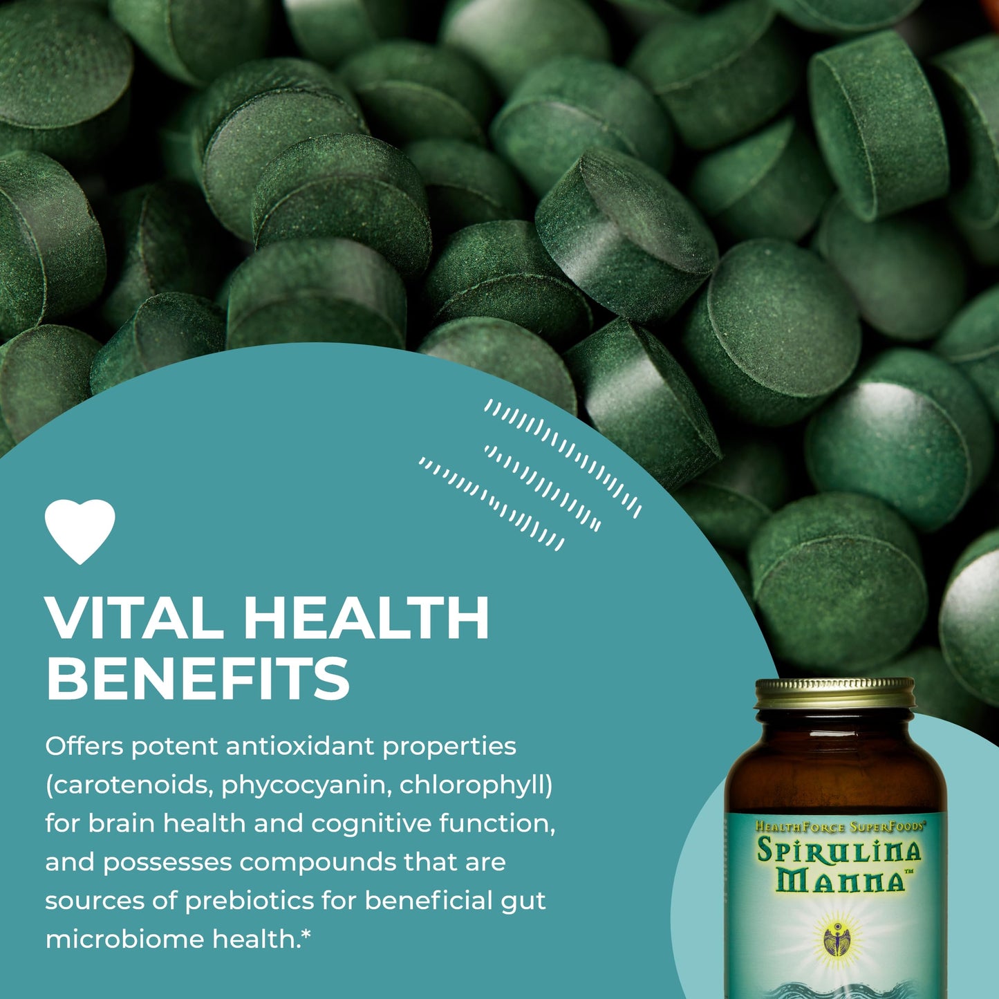 HEALTHFORCE SUPERFOODS Spirulina Manna Powder 5.25 oz