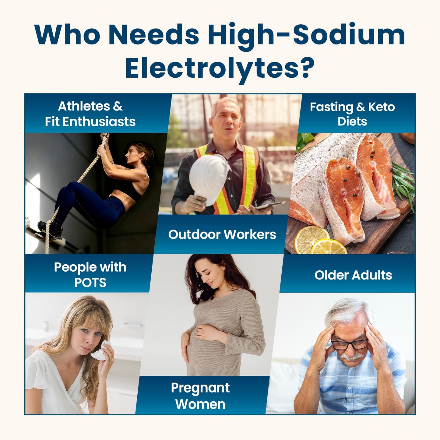 Venture Pal High Sodium Sugar Free Electrolytes Powder, 16 Sticks