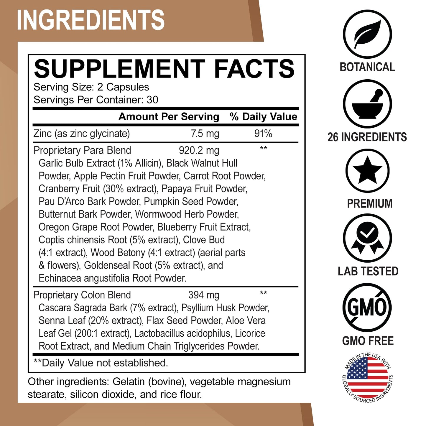 DR. BO Colon Cleanse Detox Capsules, 60 Count