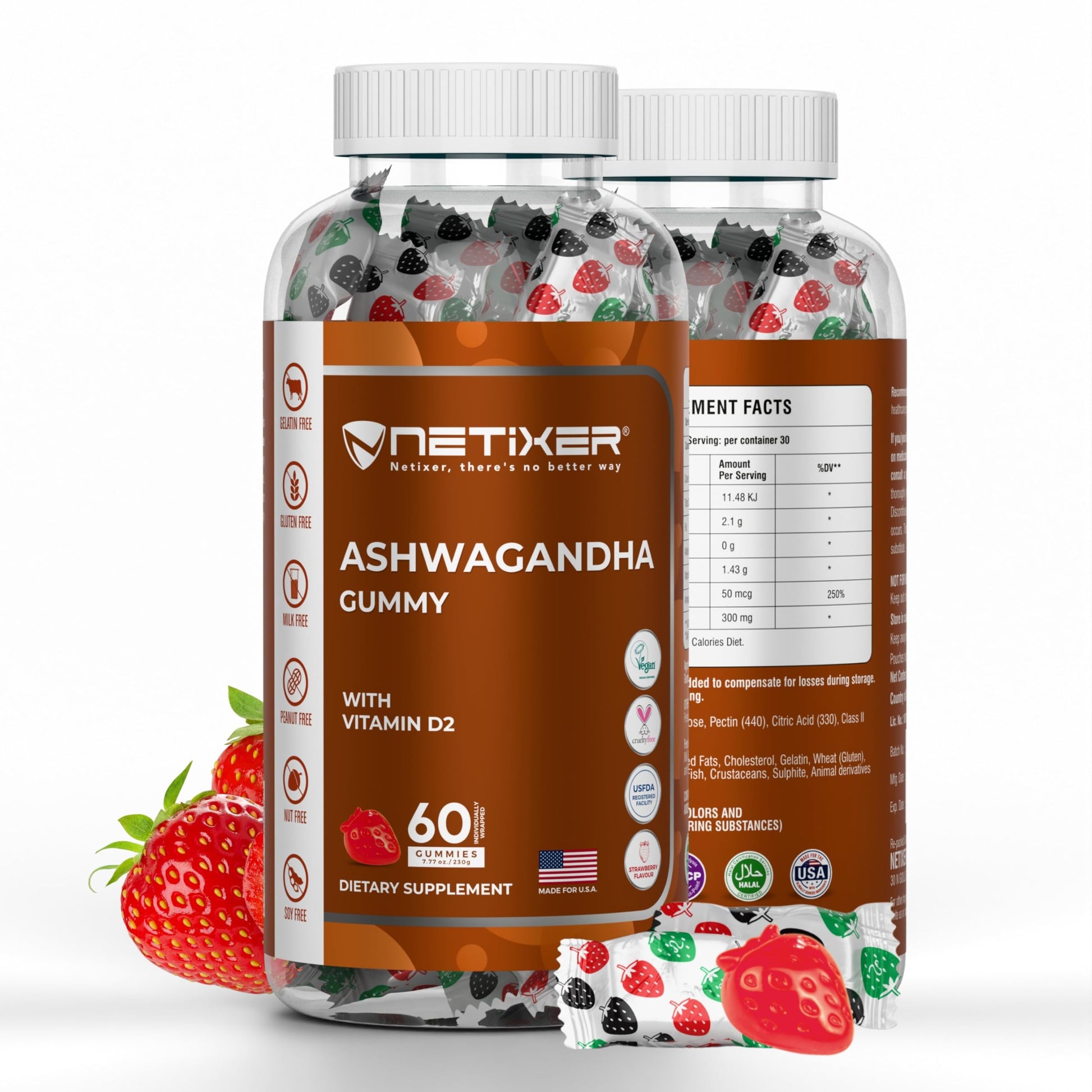 nETiXER Ashwagandha Gummies, 60 Gummies