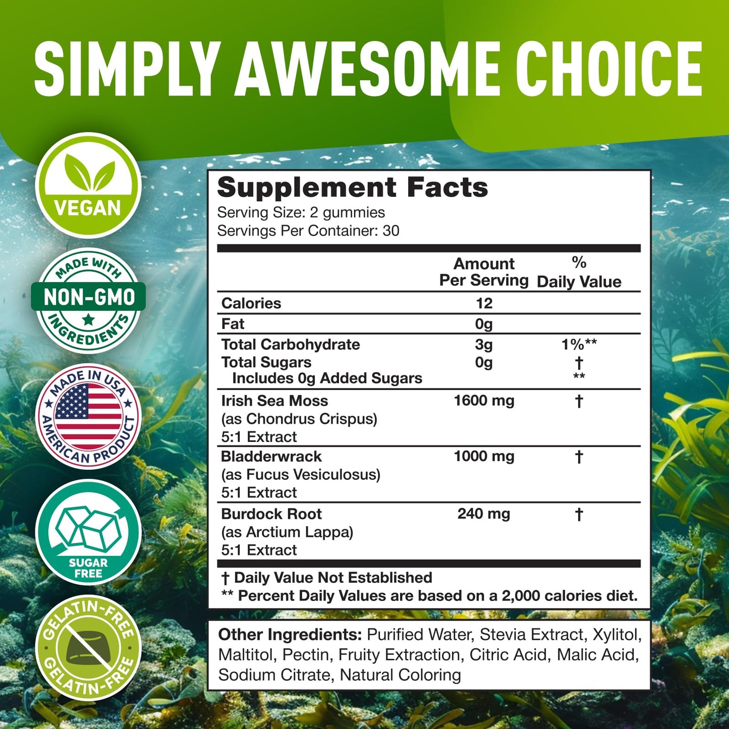 BioVit Sea Moss Gummies 60 Count