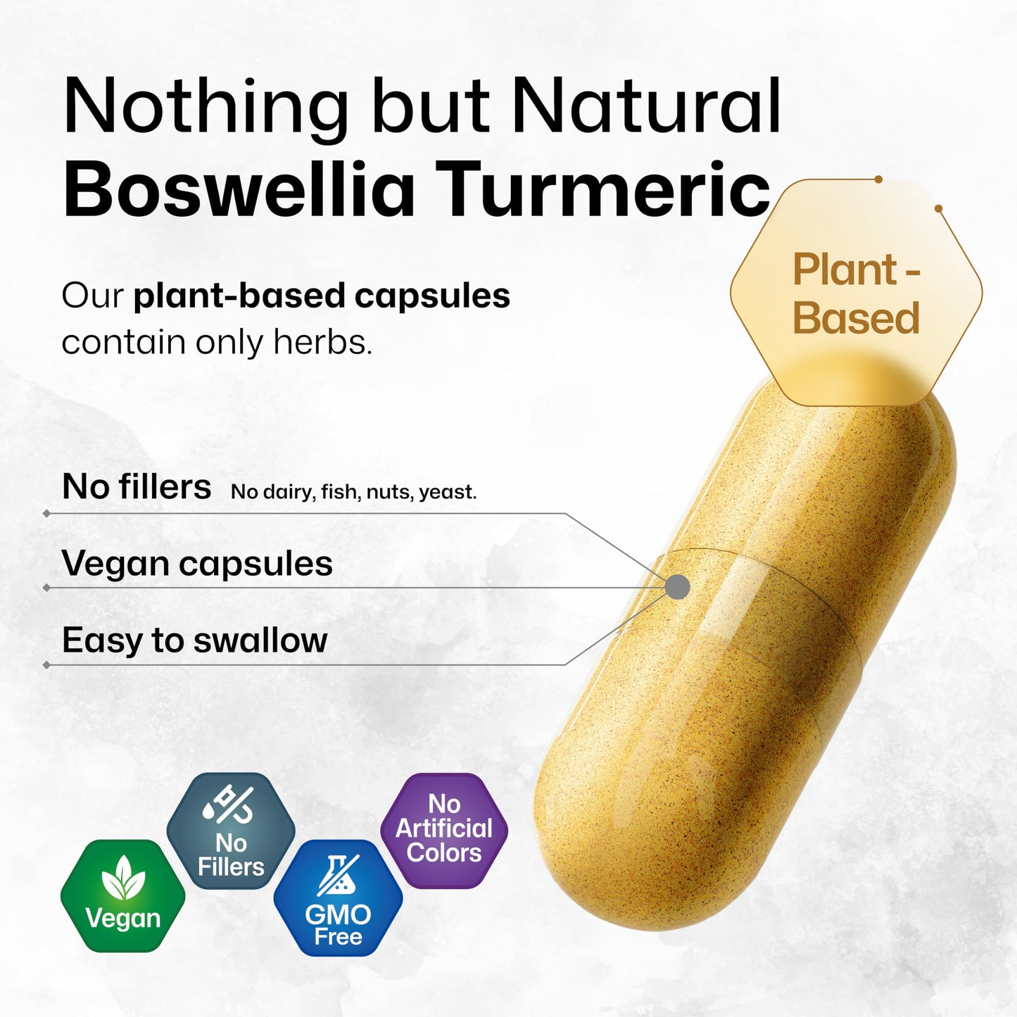 BIO KRAUTER Turmeric Curcumin Supplement with Boswellia for Mobility Support - Vegan Turmeric with Black Pepper & Boswellia Extract 100 Capsules
