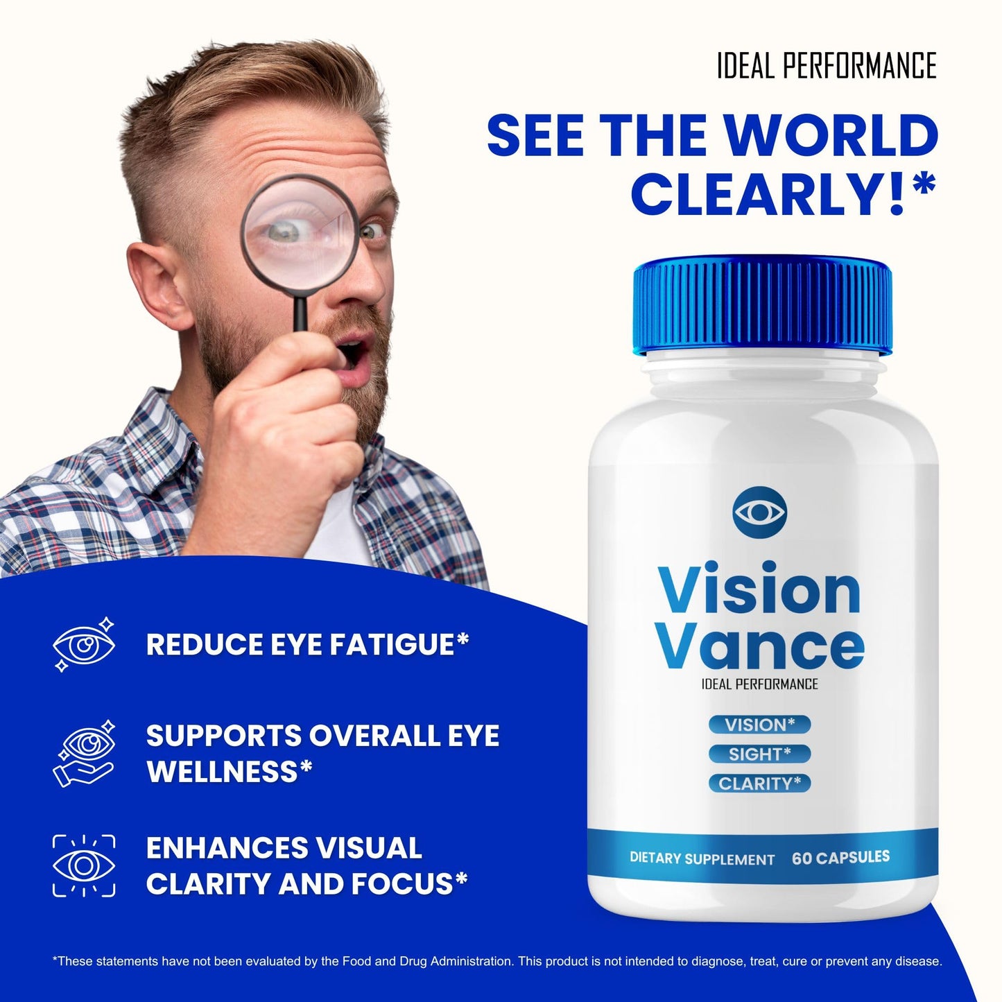 IDEAL PERFORMANCE VisionVance Eye Vitamins 300 Capsules