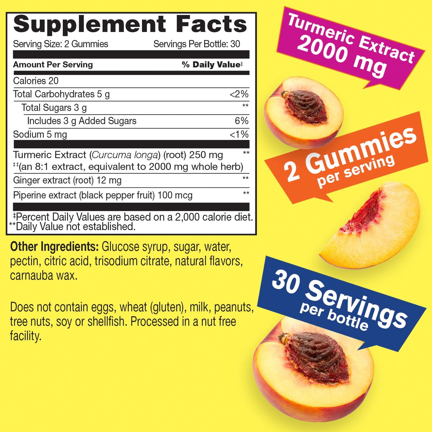 WellYeah Turmeric Curcumin Gummies, 60 Count