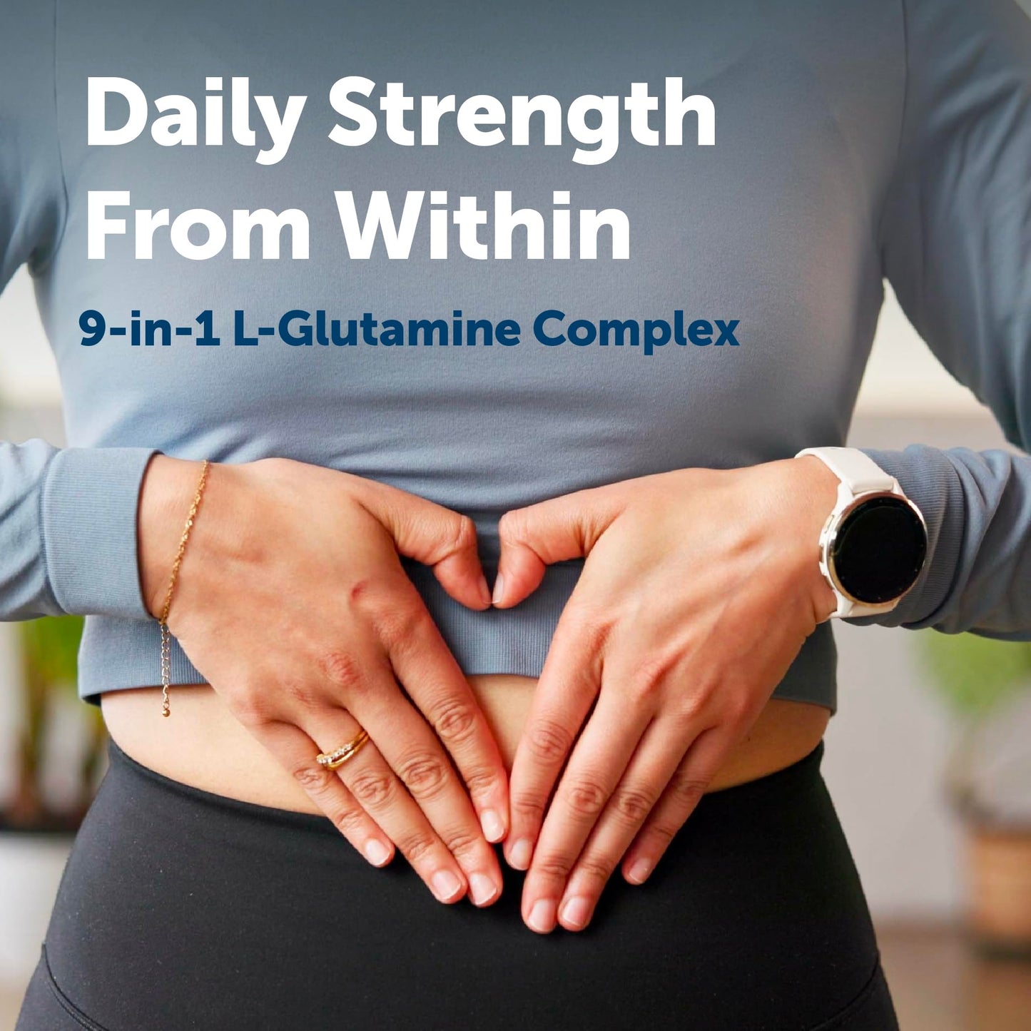 Micro Ingredients L-Glutamine+ Advanced 1000mg Per Serving Vegetarian Capsules, 240