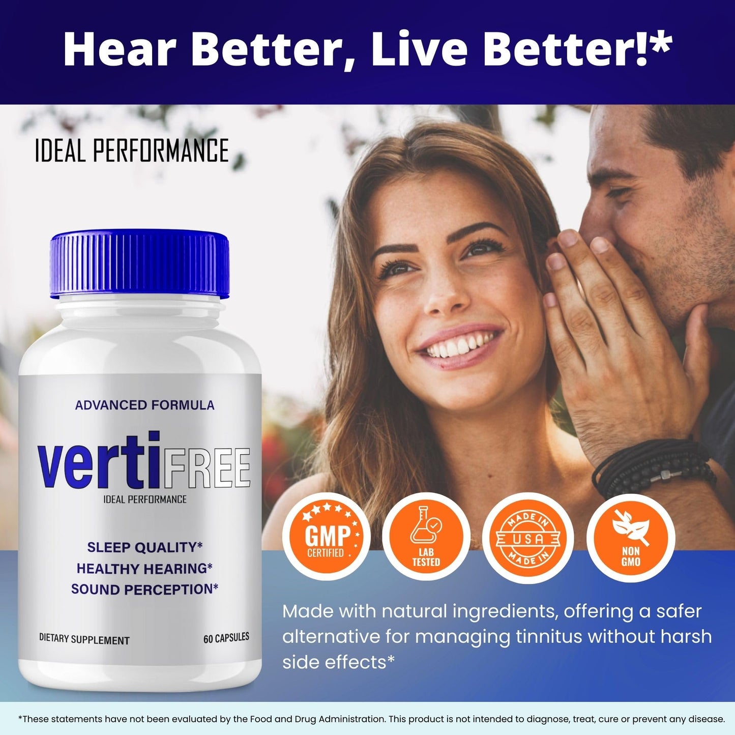 IDEAL PERFORMANCE Vertifree Tinnitus Relief 180 Capsules