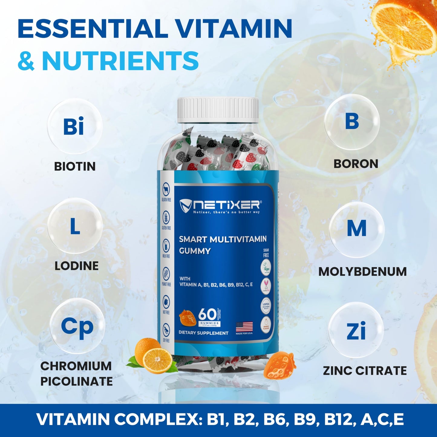 nETiXER Multivitamin Gummies 60-count