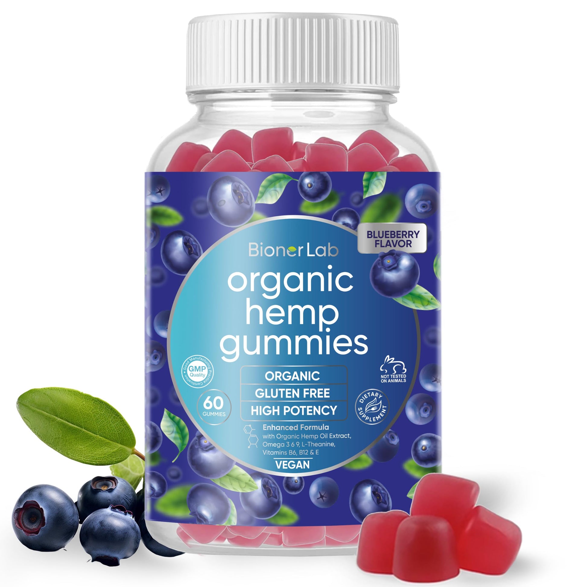 BionerLab Premium Organic Gummies 60 Count