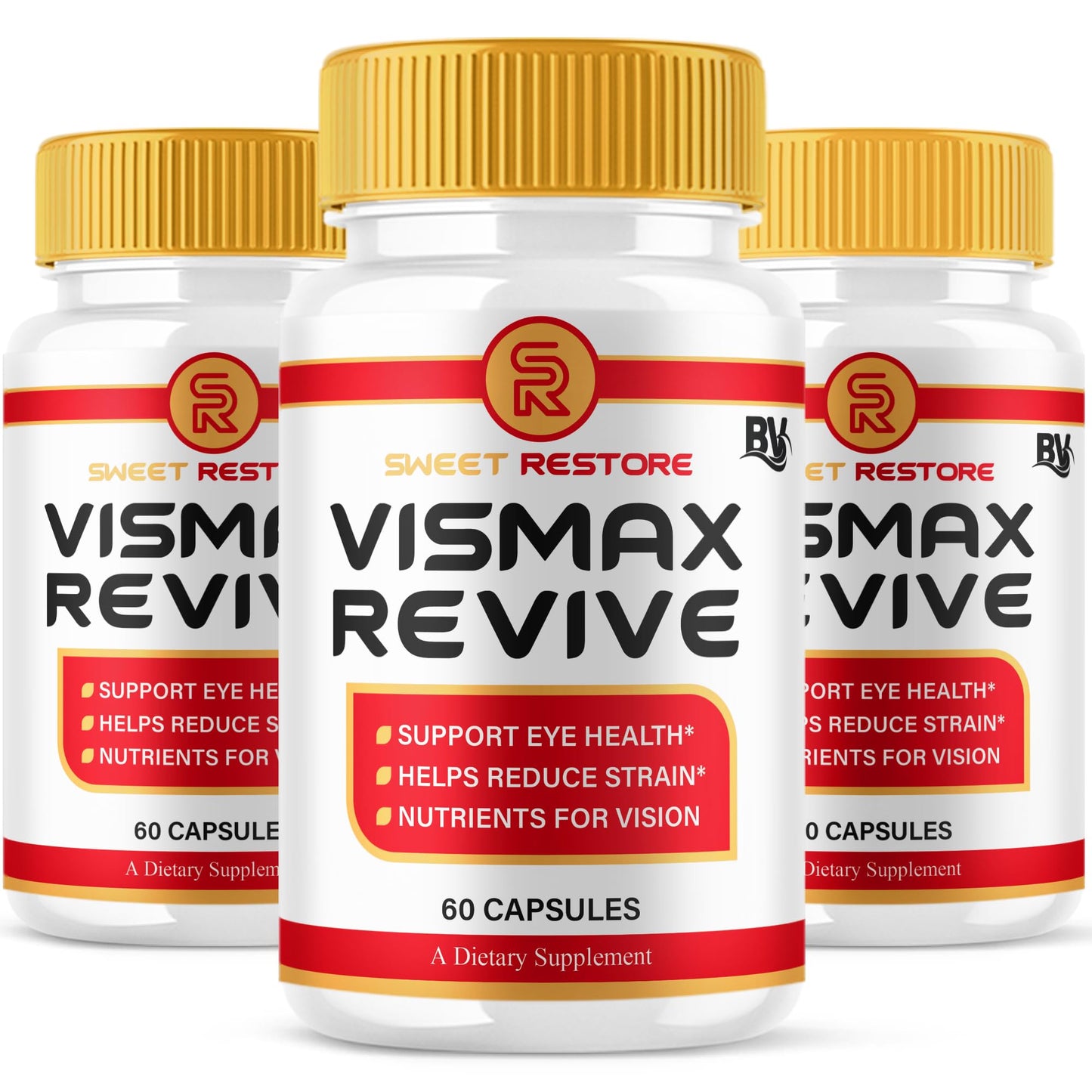 BLUE VIBE VisMax Revive Maximum Strength Overall Vision & Wellness Support Supplement Capsules, 180 Capsules