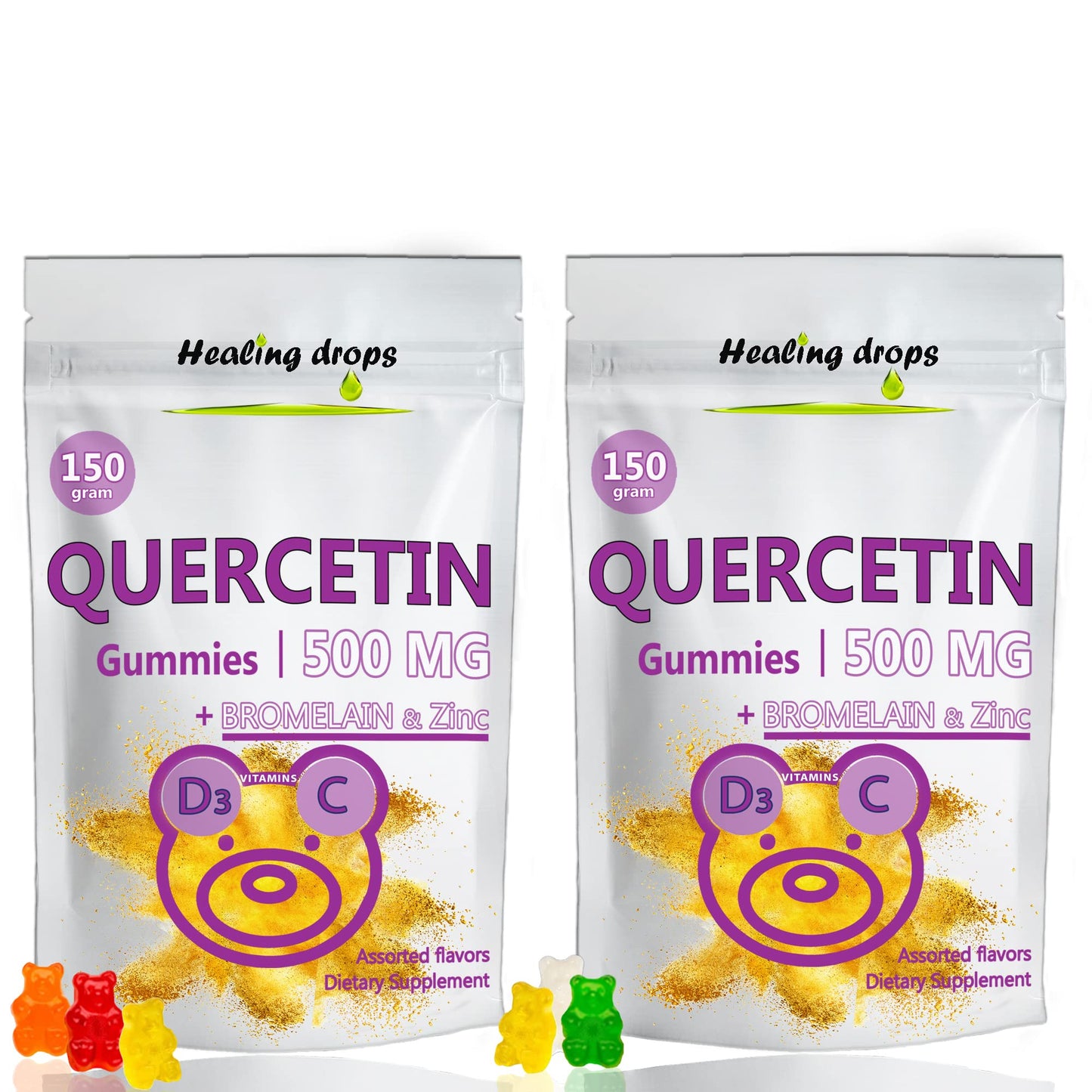 HEALING DROPS Quercetin with Bromelain Tablets, 100 Count