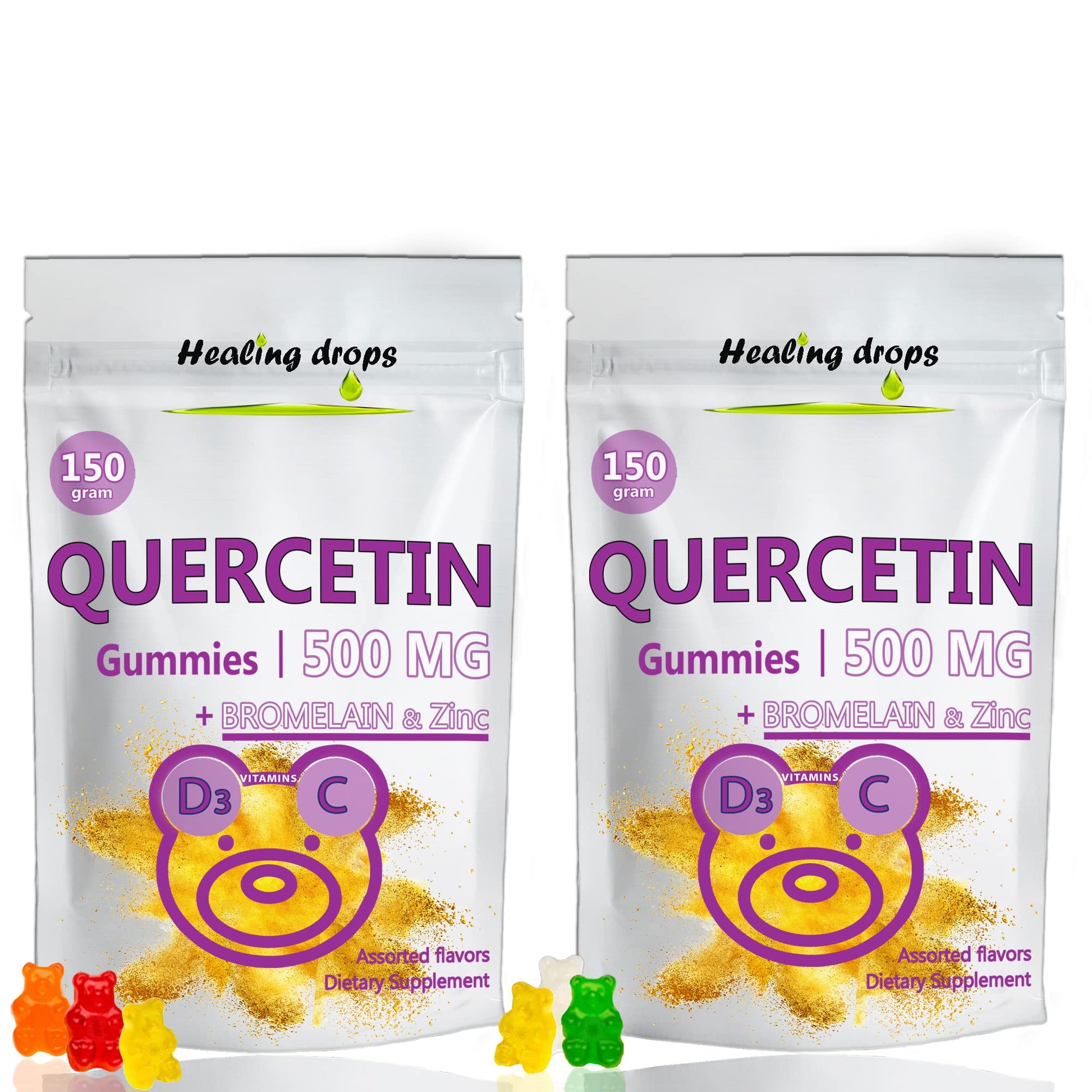 HEALING DROPS Quercetin with Bromelain Tablets, 100 Count