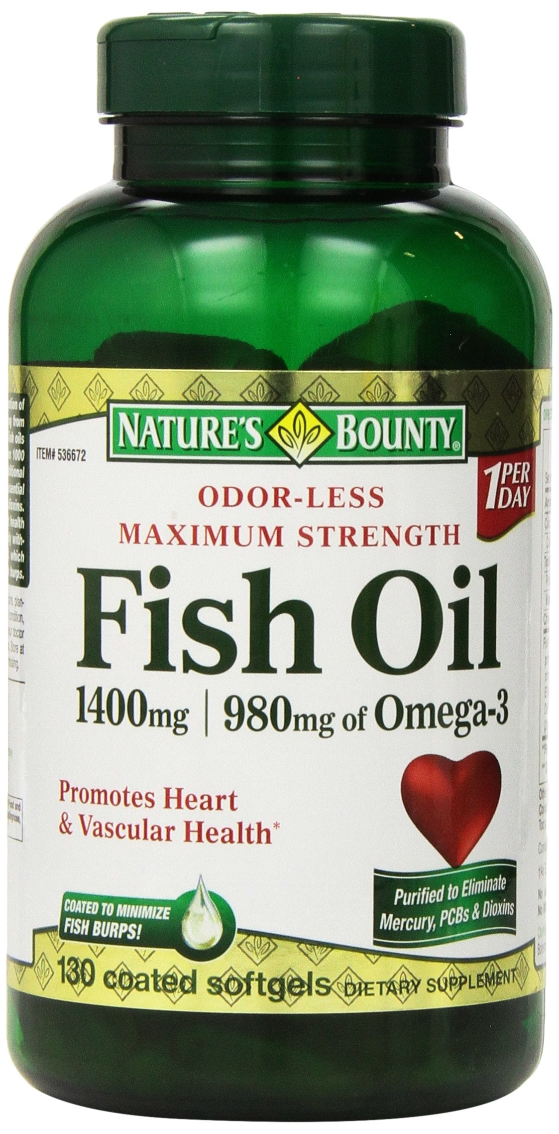 Nature's Bounty Fish Oil Softgel 130 Count