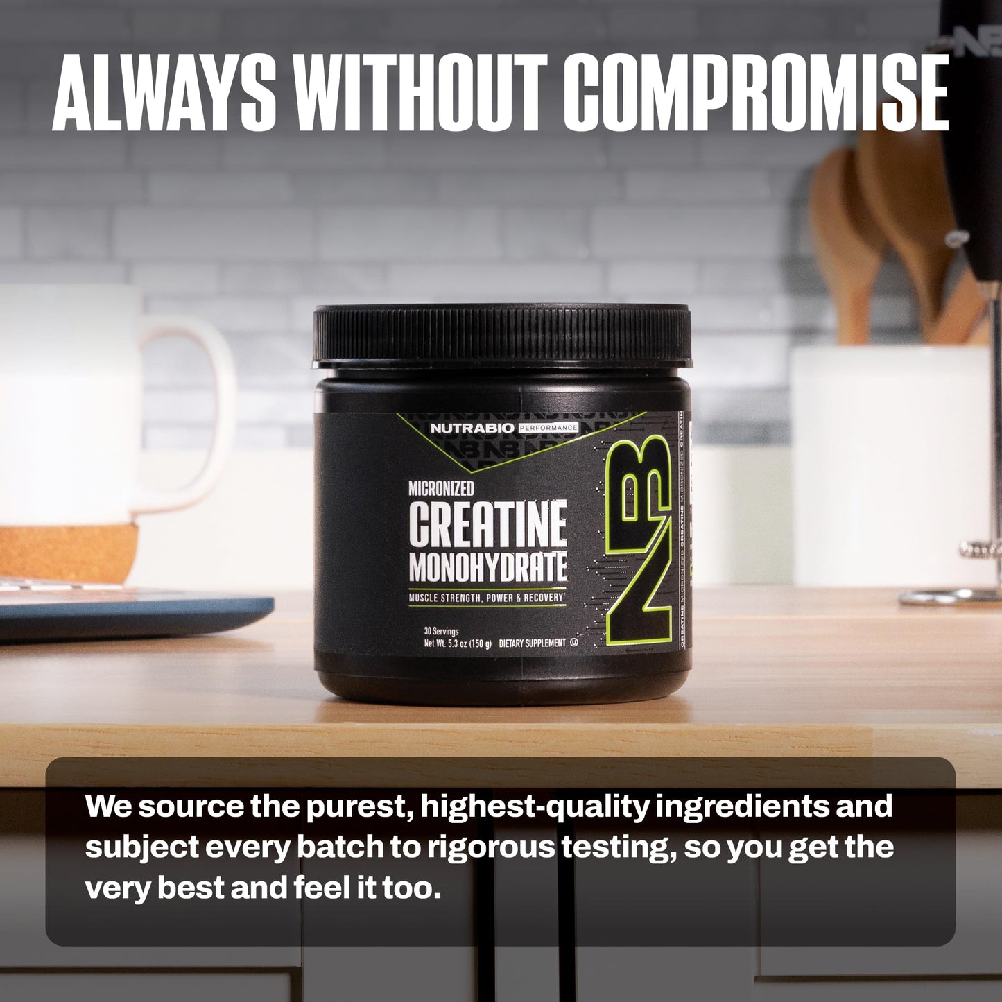 NutraBio Pure Micronized Creatine Monohydrate Powder Supplement, 5.3