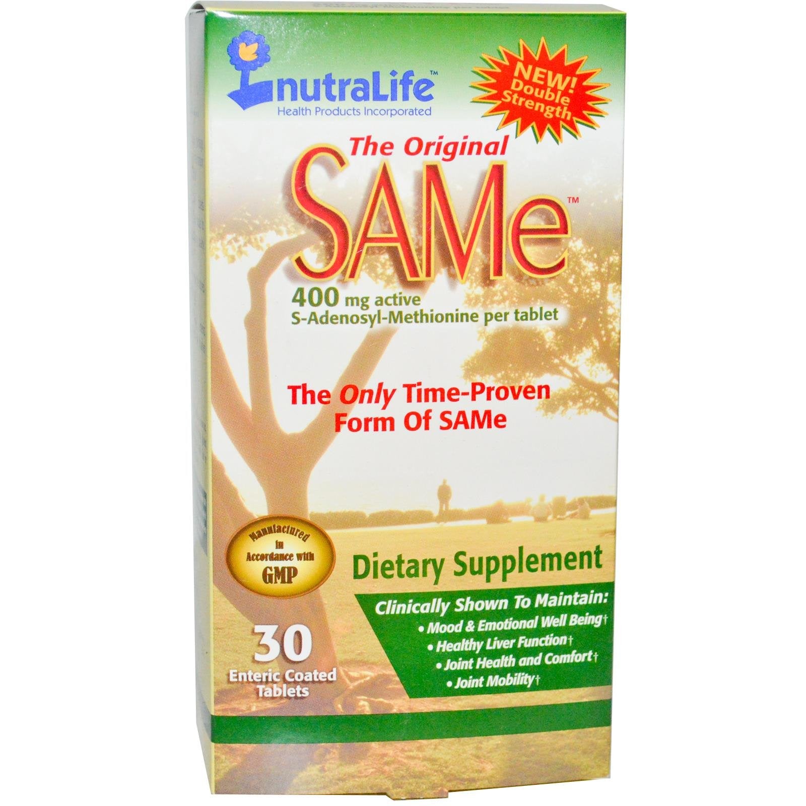 Nutralife The Original SAMe 400 mg Enteric-Coated Tablets, 30 Tablets