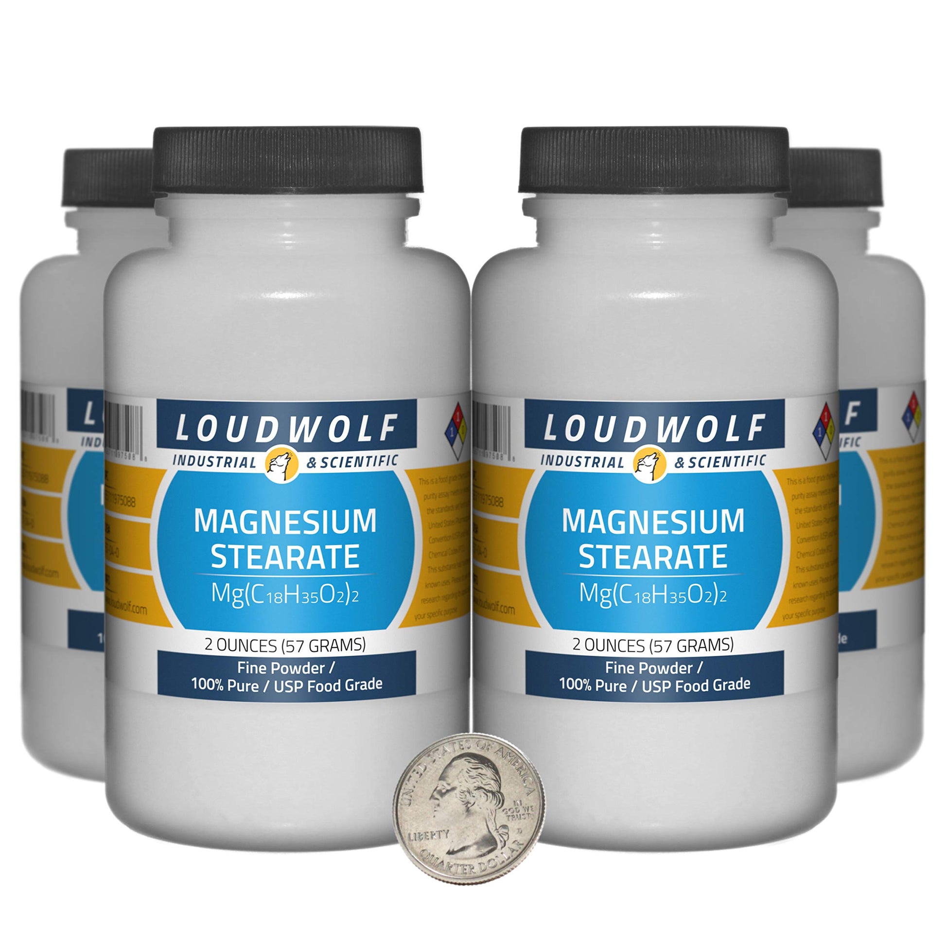 Loudwolf Magnesium Stearate Powder, 8 Ounces, 4 Bottles