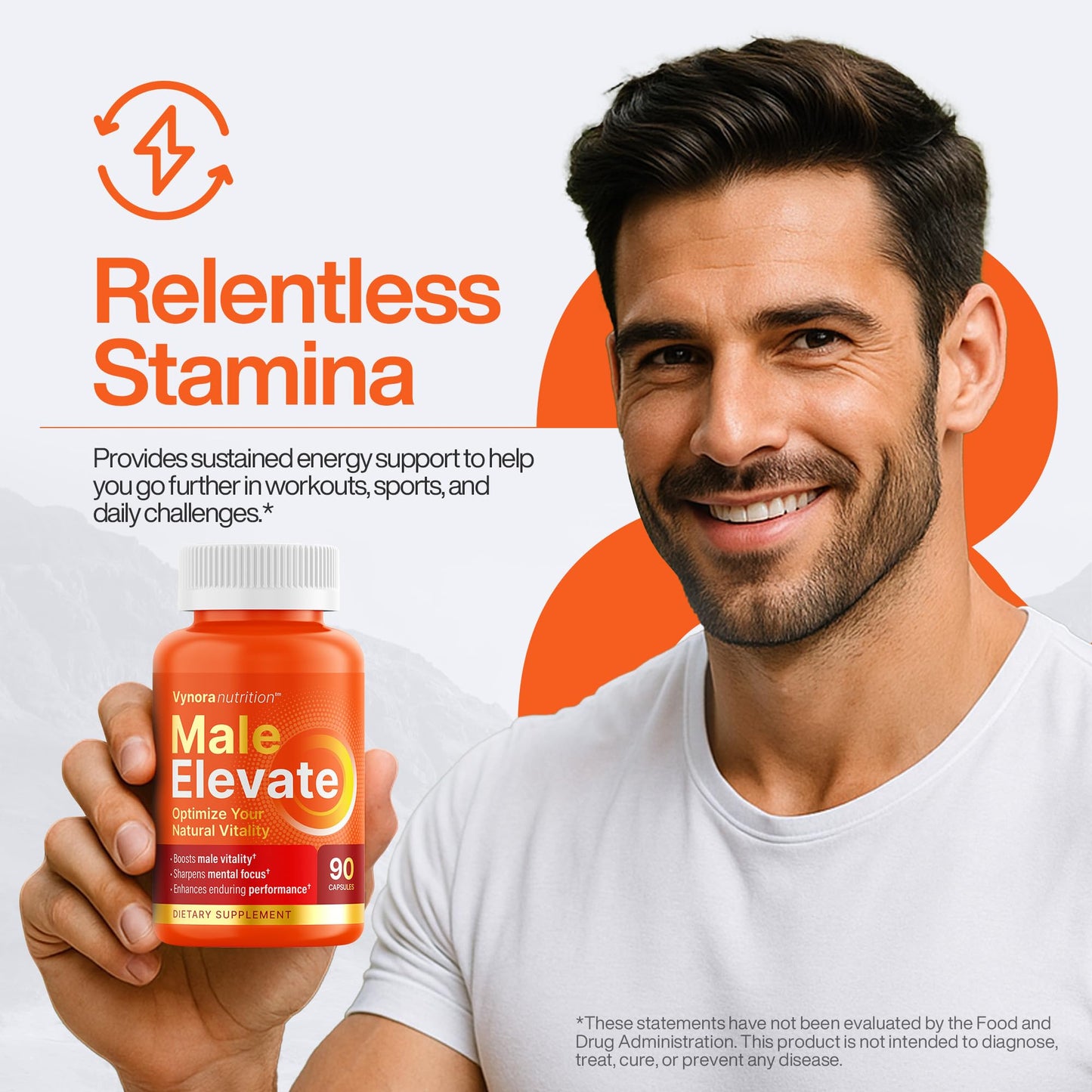Vynora Nutrition Testosterone Booster for Men Capsule 90 Count