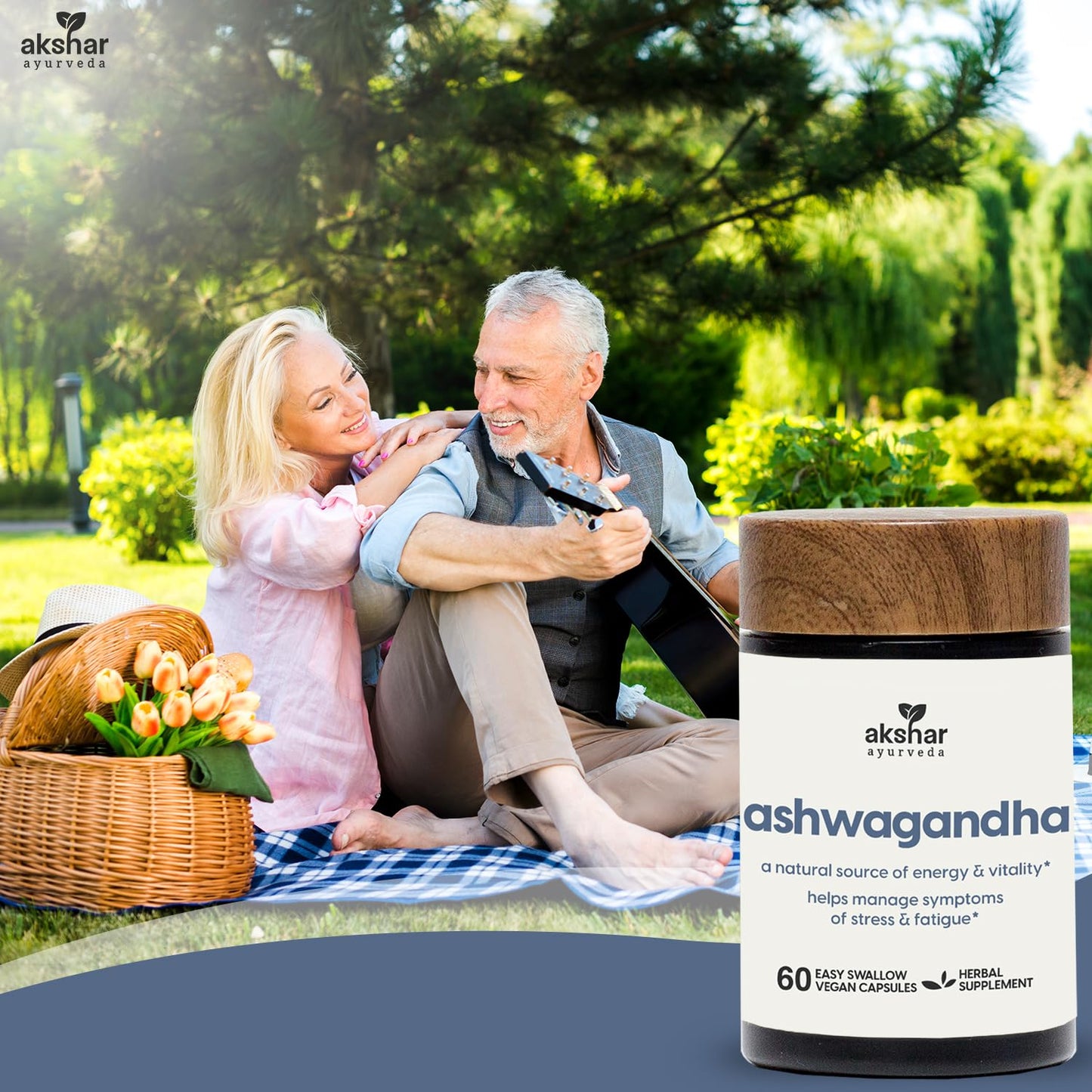 AKSHAR Ashwagandha Capsules, 60 Count