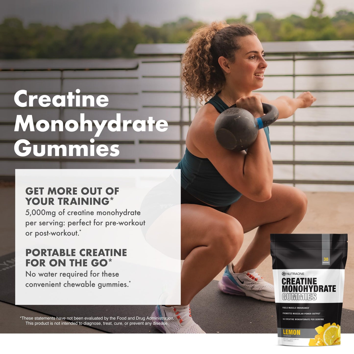 NutraOne Creatine Monohydrate Gummies, 150 Gummies